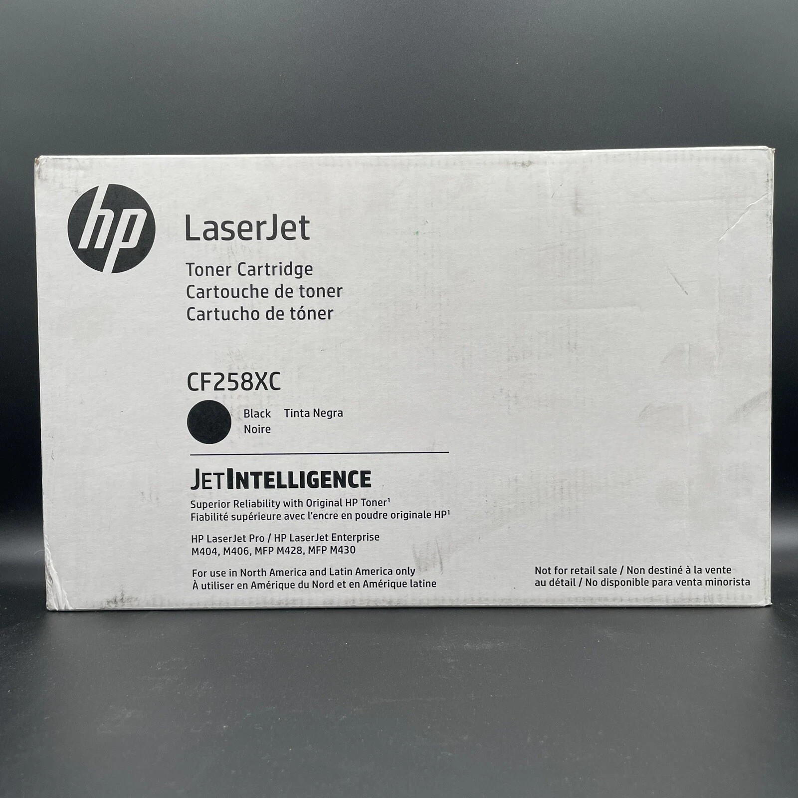 HP CF258XC 58X Black High Yield Toner Cartridge, LaserJet Pro M428 series Sealed HP CF258XC 58X Black High Yield Toner Cartridge, LaserJet Pro M428 series Sealed