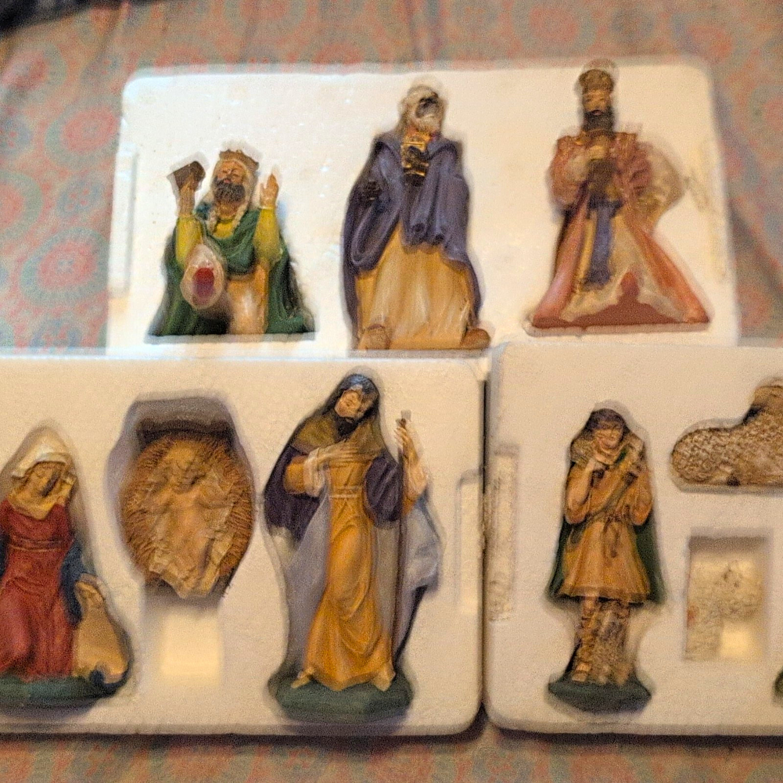 Christmas Nativity Figurine Set Mary Joseph Baby Jesus Wise Men Shepherd