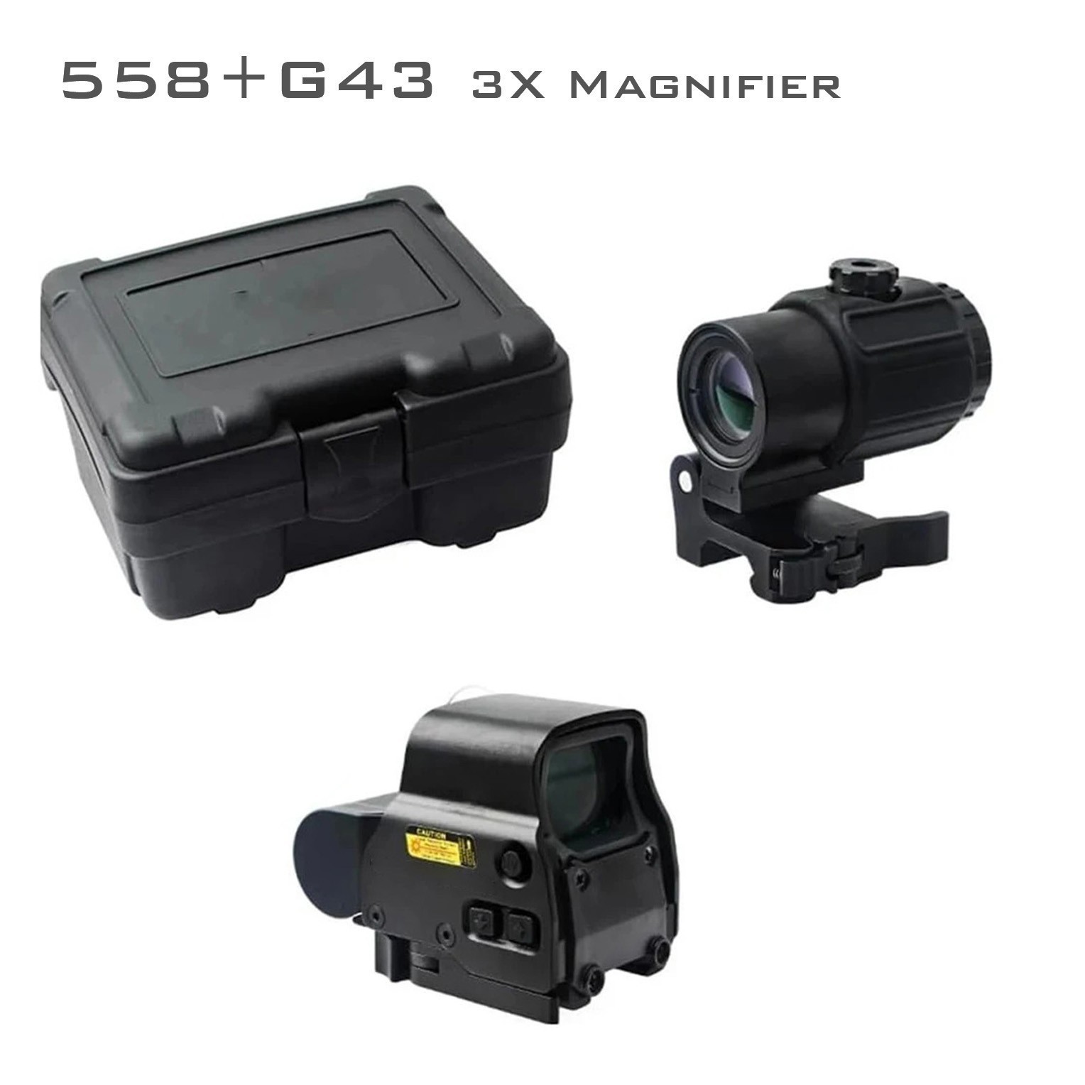 G45 5X G43 G33 3X QD Magnifier 558 Red Green Dot Holographic Reflex Sight Scope