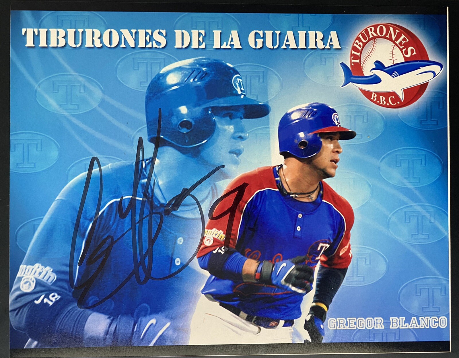 GREGOR BLANCO Signed Autographed 8x10 Photo Guaira Tiburones Baseball LVBP GREGOR BLANCO Signed Autographed 8x10 Photo Guaira Tiburones Baseball LVBP