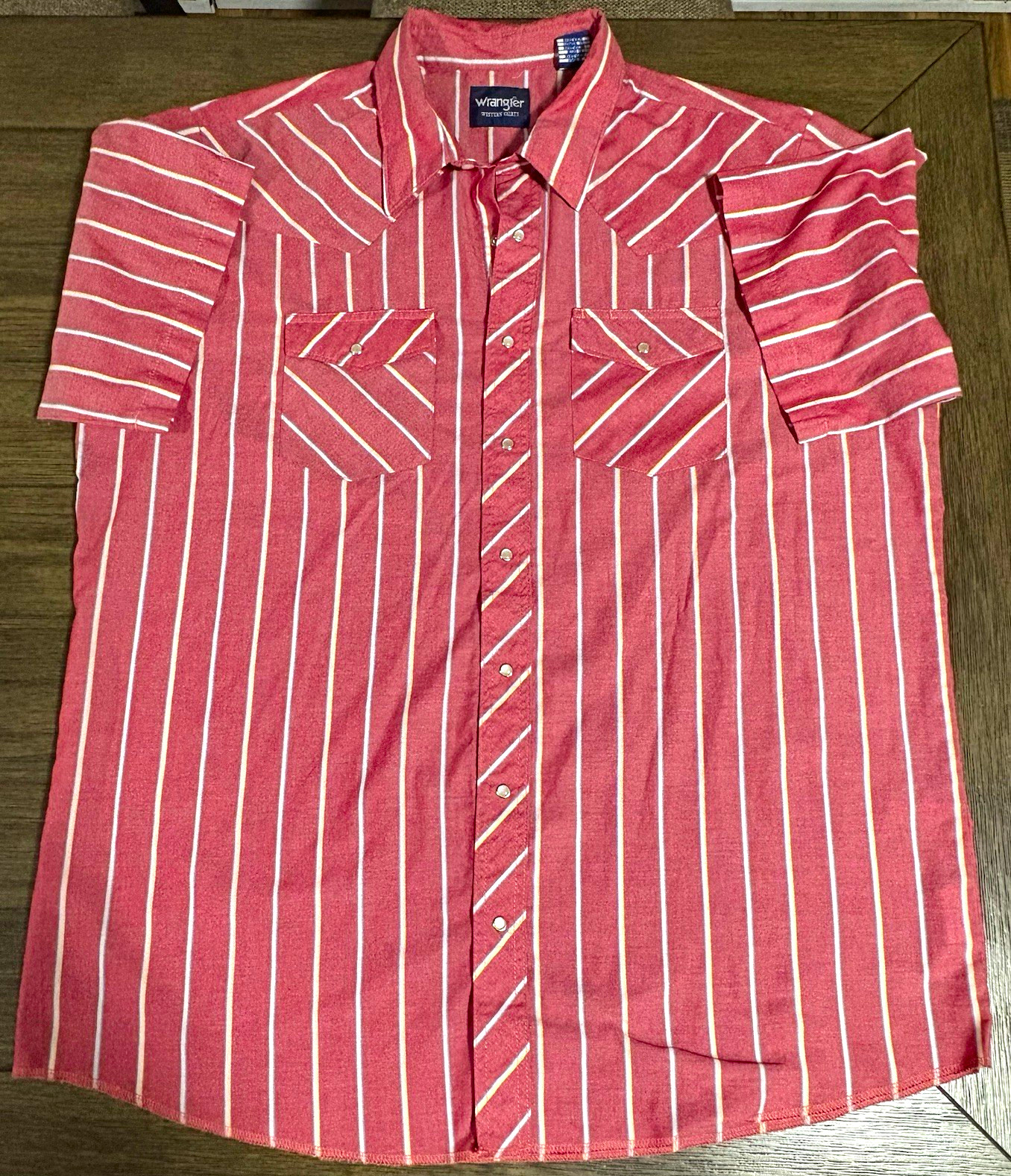 Wrangler Western Retro Snap Button-Up Shirt Men’s 2XLT Big & Tall Pearl Snaps 