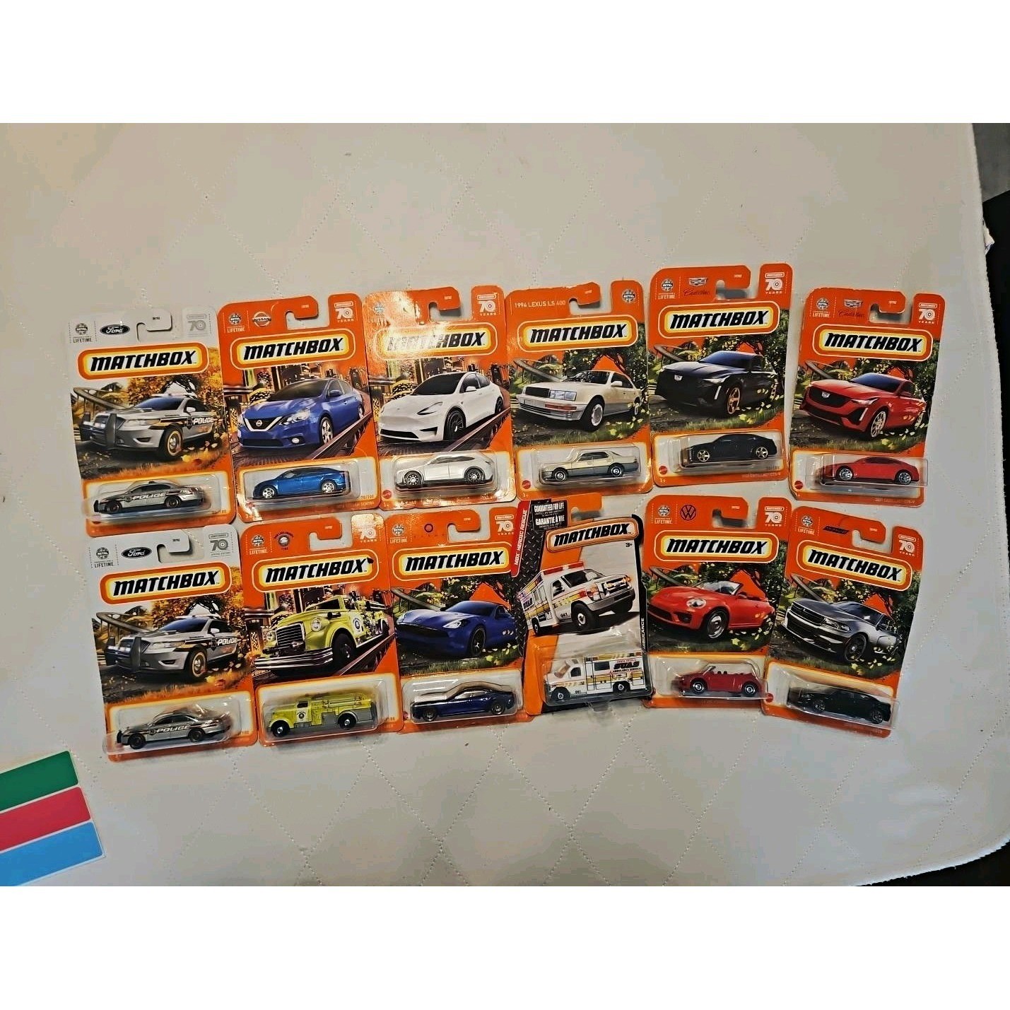 Matchbox Lot of 12 New Sealed Diecast Cars Trucks SUV 1:64 Scale Mattel