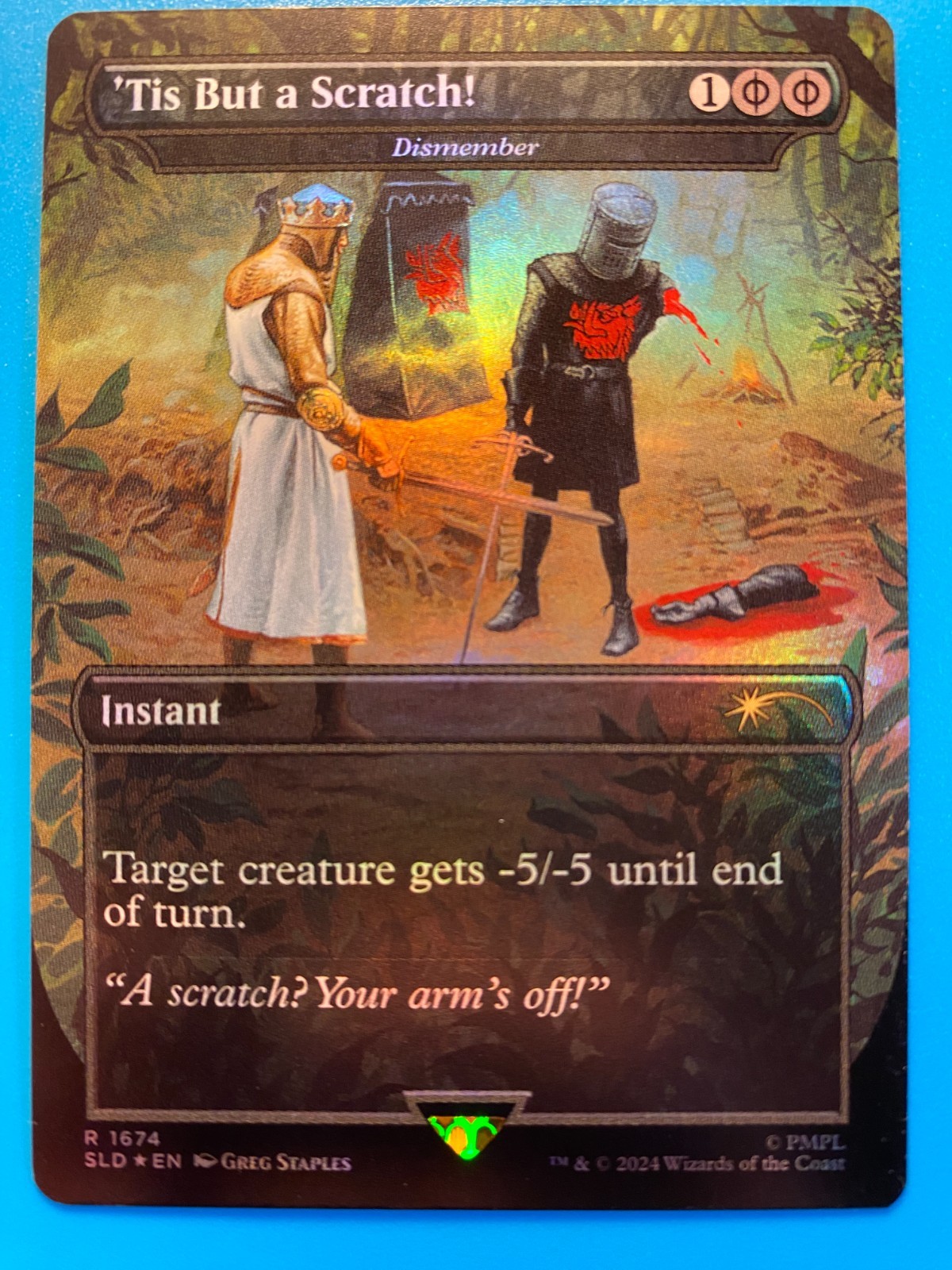 MTG 1x FOIL 'Tis But a Scratch Dismember 1674 Secret Lair Magic Gathering x1 NM