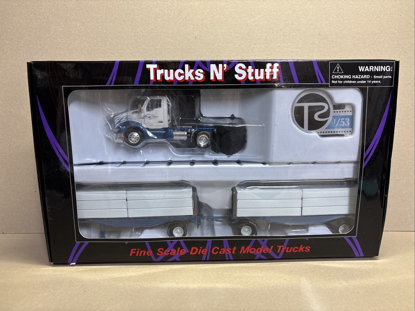 1/53 Tonkin Kenworth T680 Day Cab with Double Flats and Drywall Load NEW