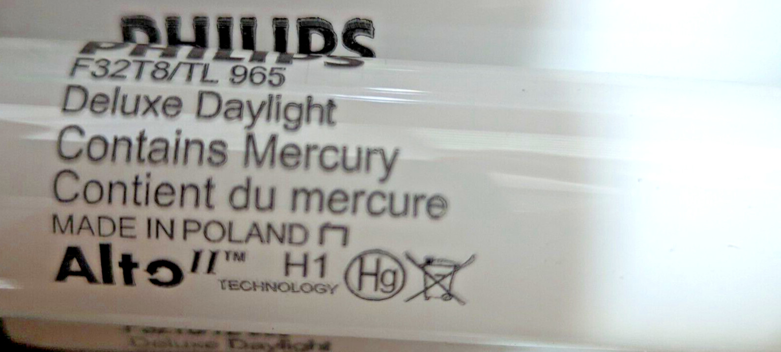 5-PK Philips Deluxe Daylight 32W  T8 6500k F32T8/TL965/ALTO Fluorescent Lamp
