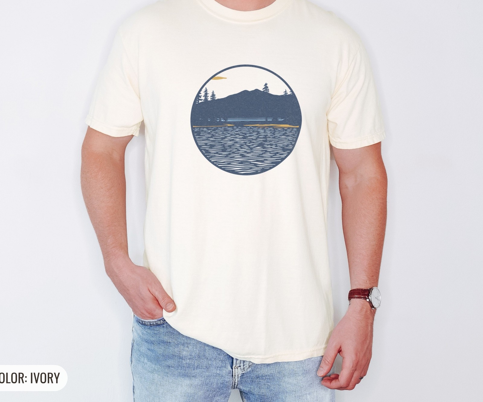 Hiking Gift Shirt - Pine Shore Comfort Colors Unisex Tee Hiking Gift Shirt - Pine Shore Comfort Colors Unisex Tee