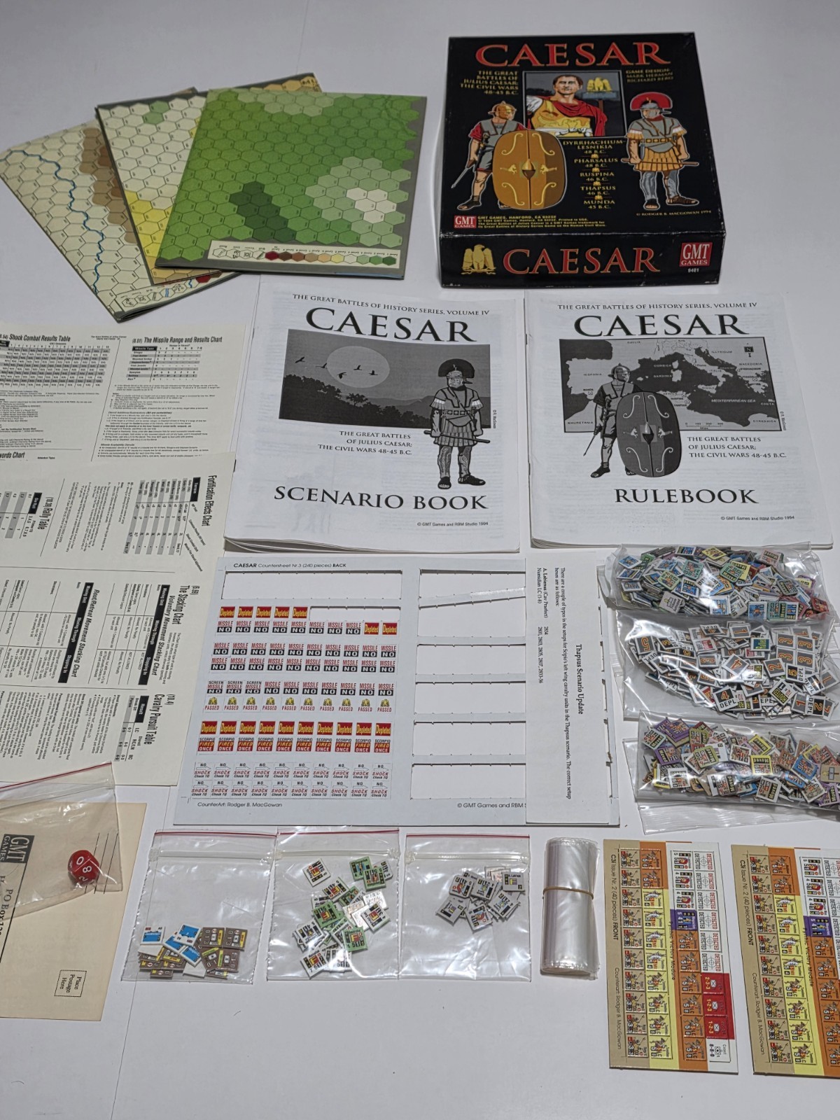 Caesar: Great Battles of Julius Caesar: Civil Wars 48-45 B.C. GMT Games 1994 CIB