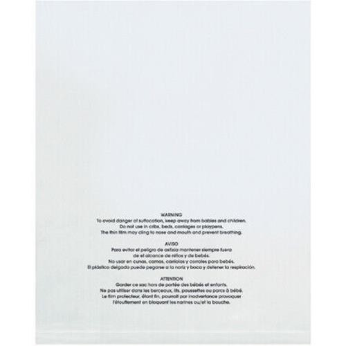 Poly Bag with Suffocation Warning 18 x 24 Inch 1000 Pack Clear, 1 Mil