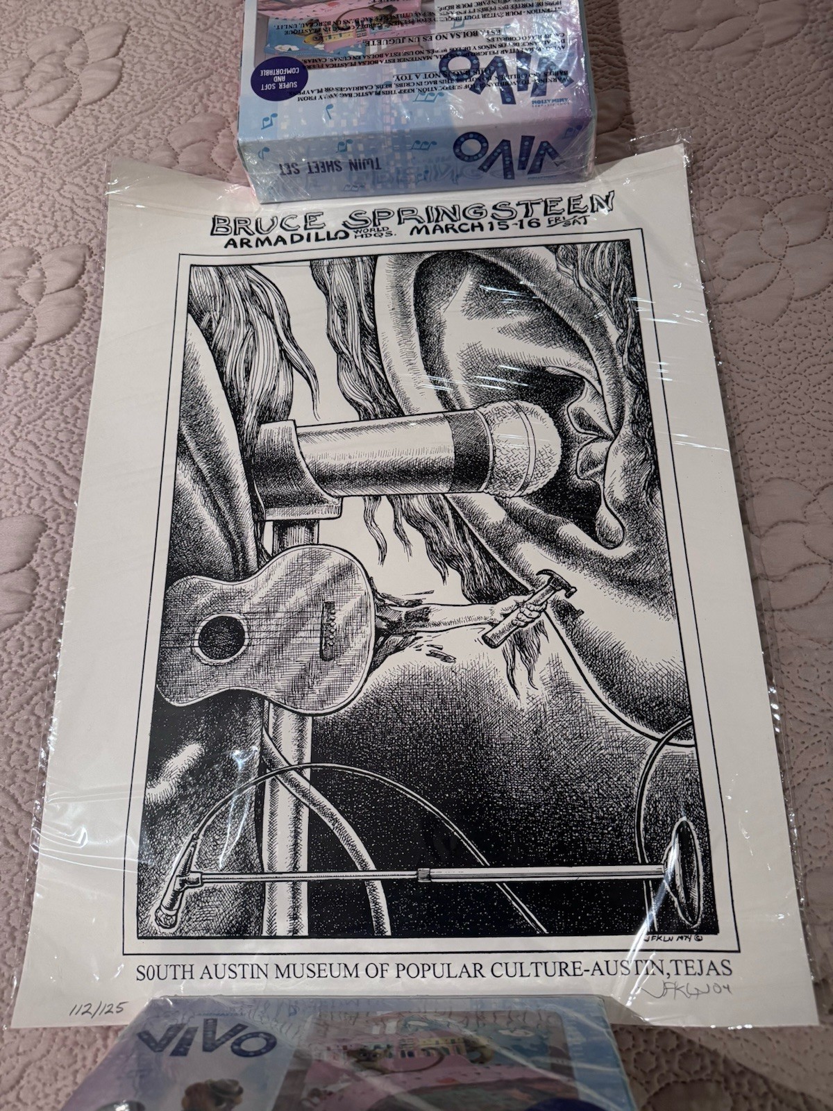Bruce Springsteen 1974 Armadillo World Headquarters Concert Poster Jim Franklin