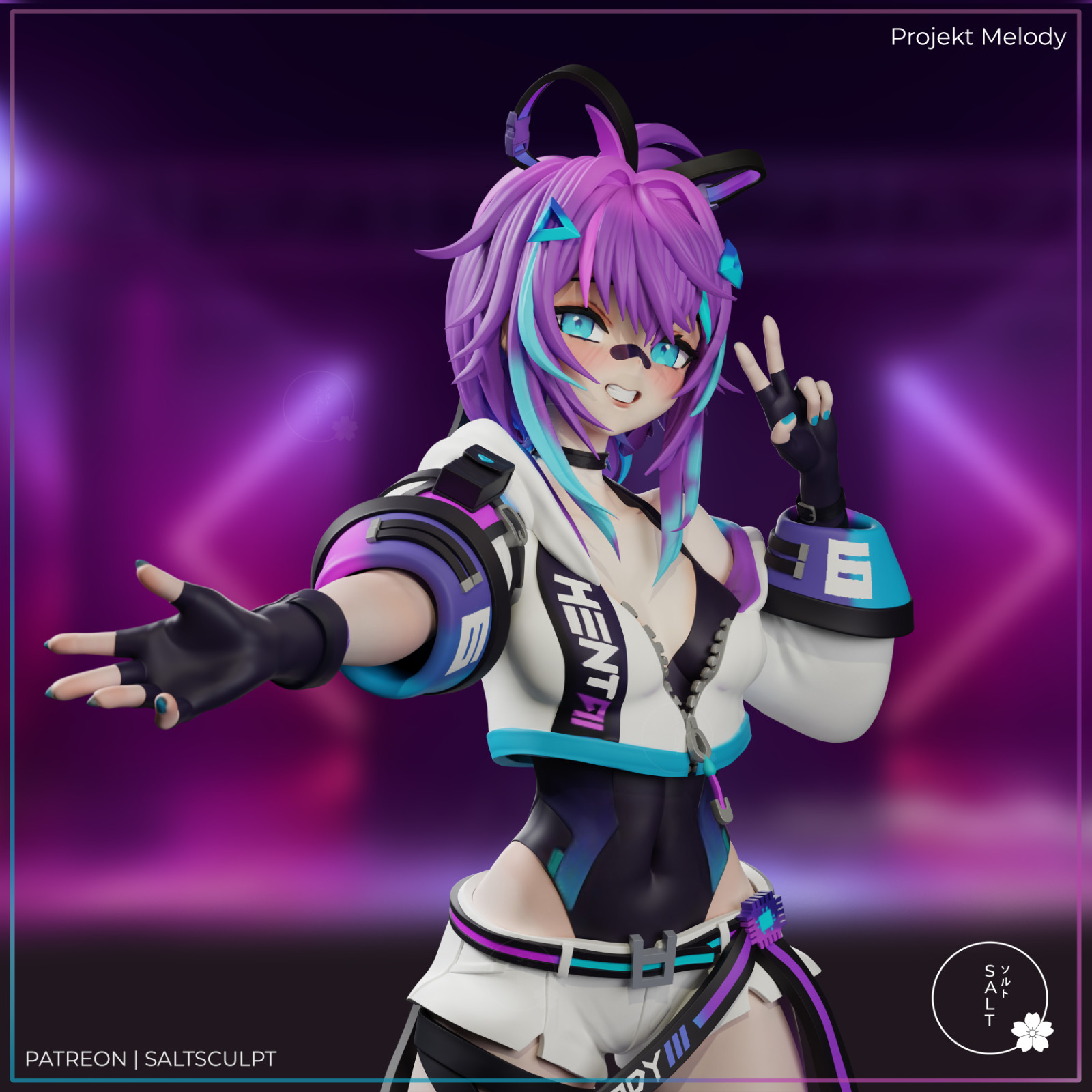 1:6 Projekt Melody VTuber Fan Art UNPAINTED High Quality Garage Kit