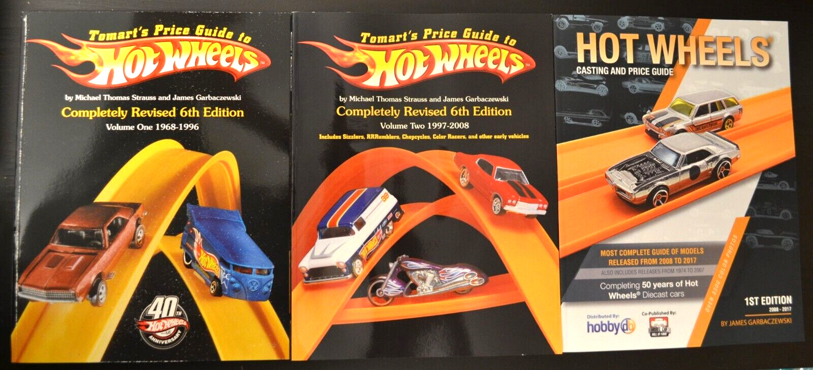 Tomart\'s Price Guides To Hot Wheels 6th Ed. Vol. 1 & 2  & 2017 HW Casting Guide