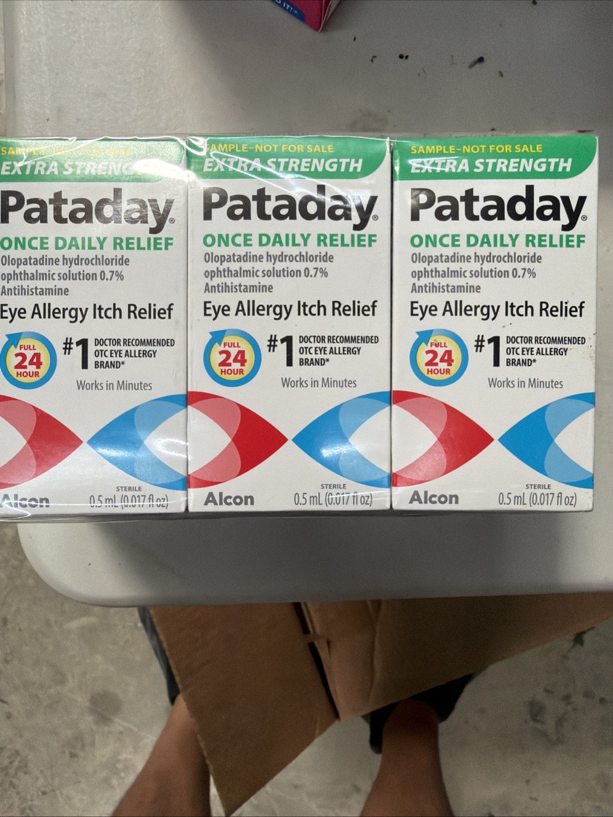 6 Pataday Extra Strength Once Daily Eye Allergy Relief .5ML x6 = 3ml exp 11/27