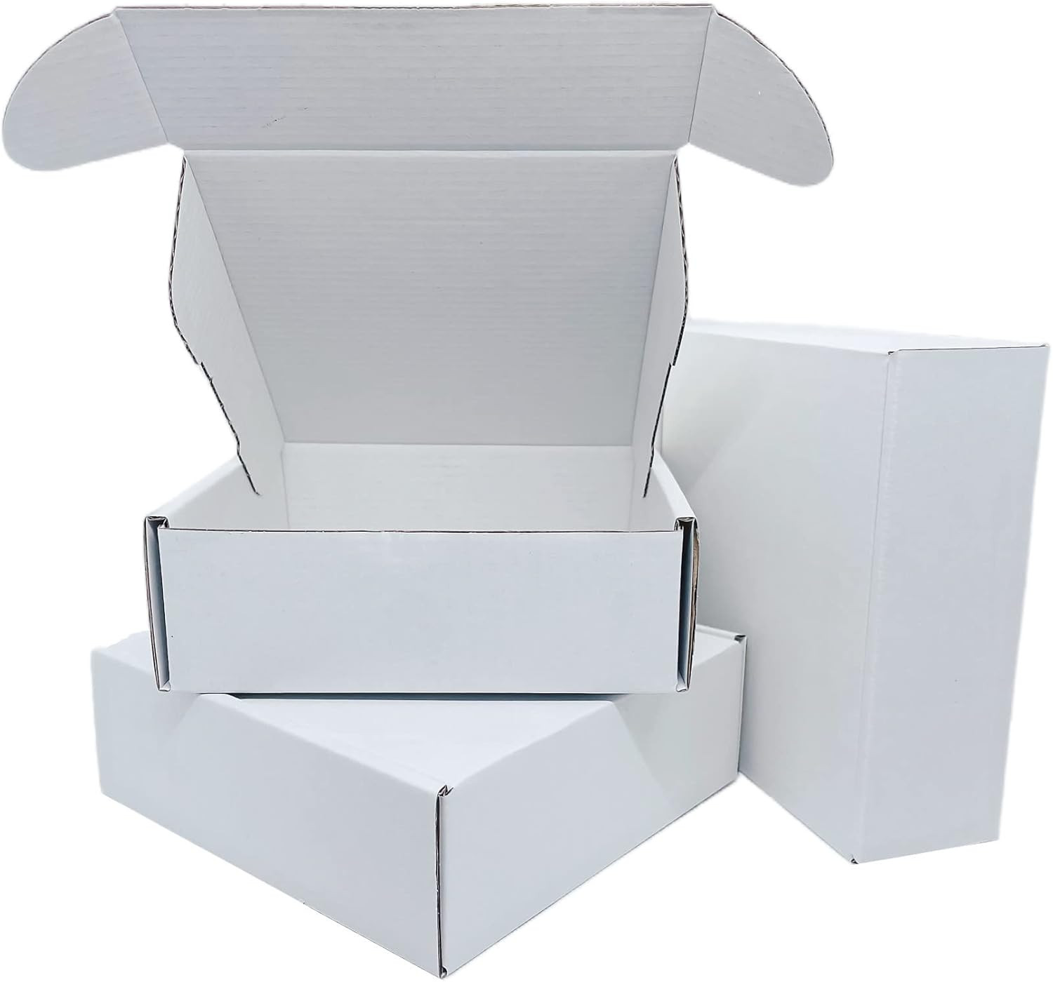 6x6x2 Inch White Corrugated Shipping Boxes, 50 Pack Recyclable Mailers 6x6x2 Inch White Corrugated Shipping Boxes, 50 Pack Recyclable Mailers