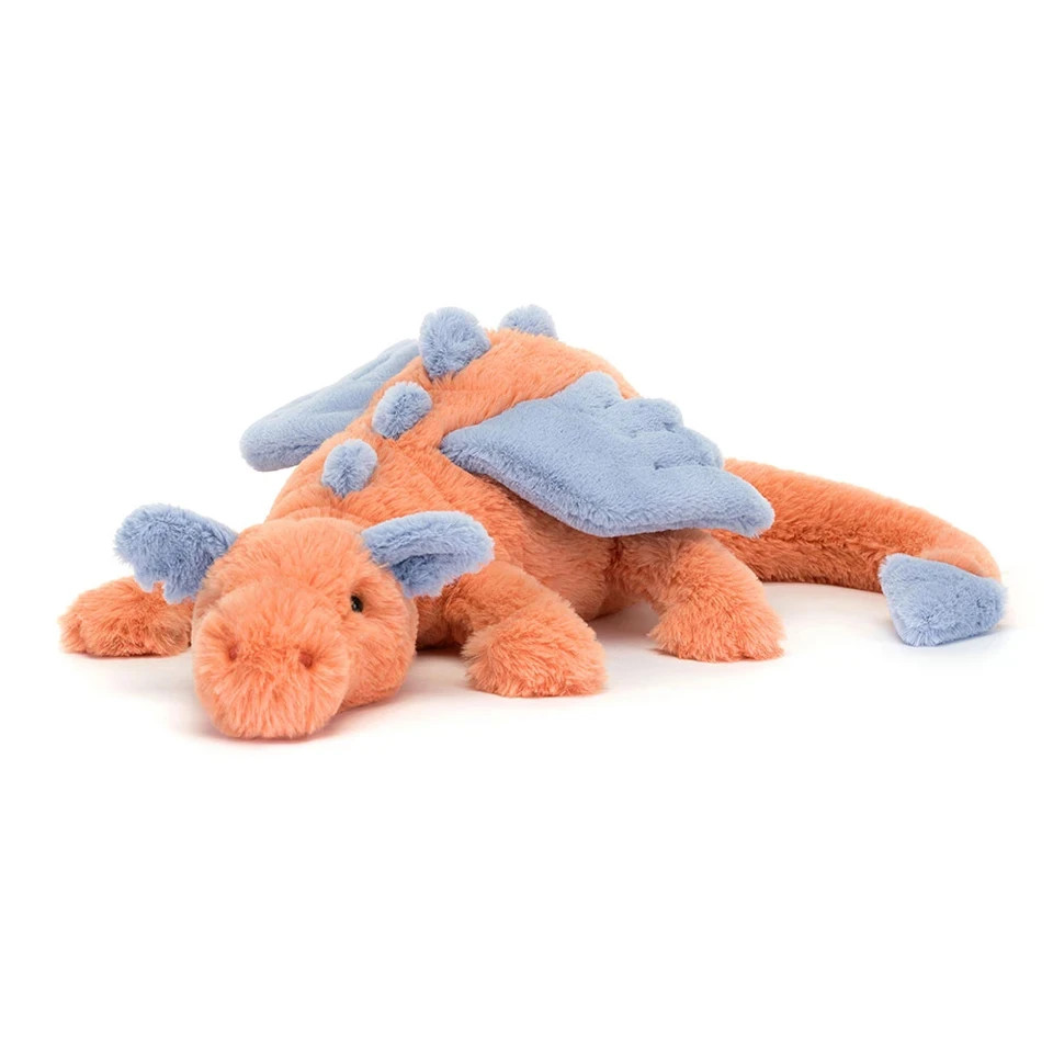 Persimmon Dragon fit Jellycat Plush 50cm Large Stuffed Toy - New w/ Tags & Dust Persimmon Dragon fit Jellycat Plush 50cm Large Stuffed Toy - New w/ Tags & Dust