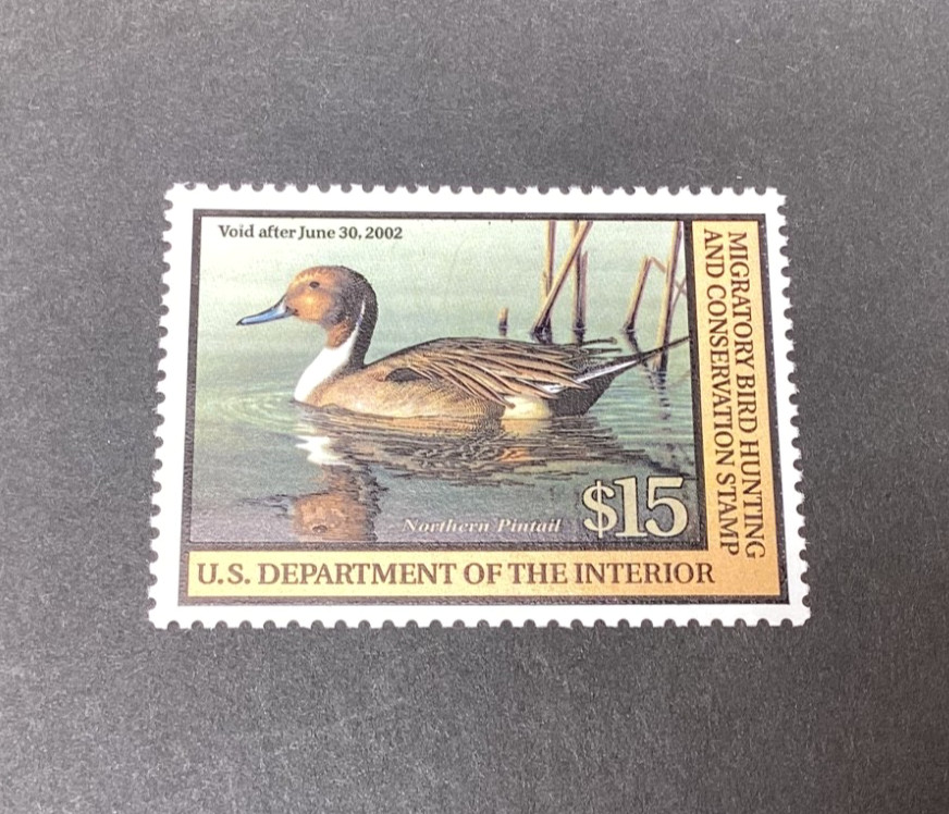 U.S. 2001 Federal Duck Stamp RW68 Northern Pintails $15 Mint Never Hinged U.S. 2001 Federal Duck Stamp RW68 Northern Pintails $15 Mint Never Hinged