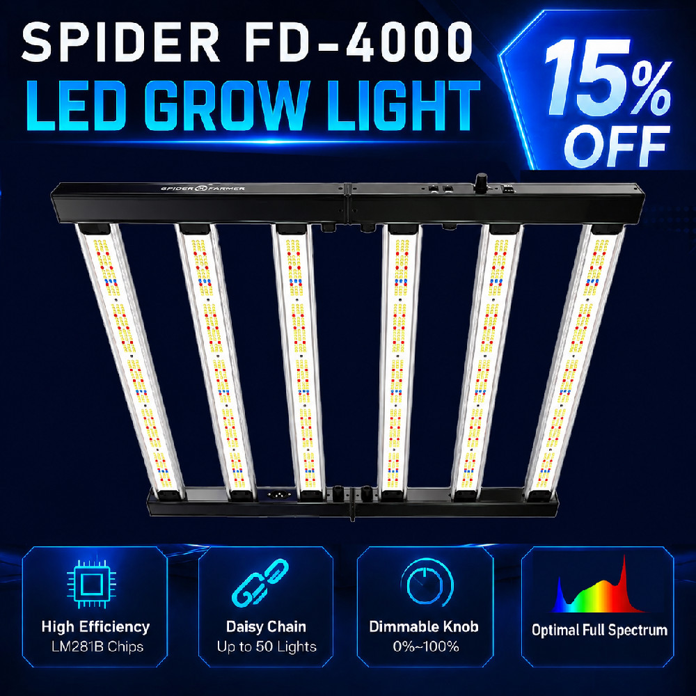 Dimmable Spider 4000W Grow Light Full Spectrum LED Sunlights for Commercial Use