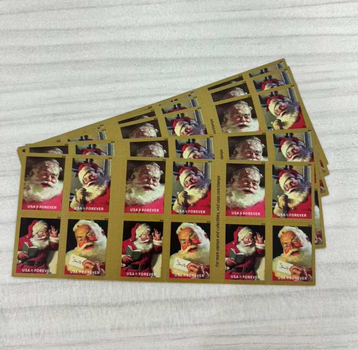 2018#5332-5335 Sparkling Holidays Santa/Collection - A total of 100 stamps