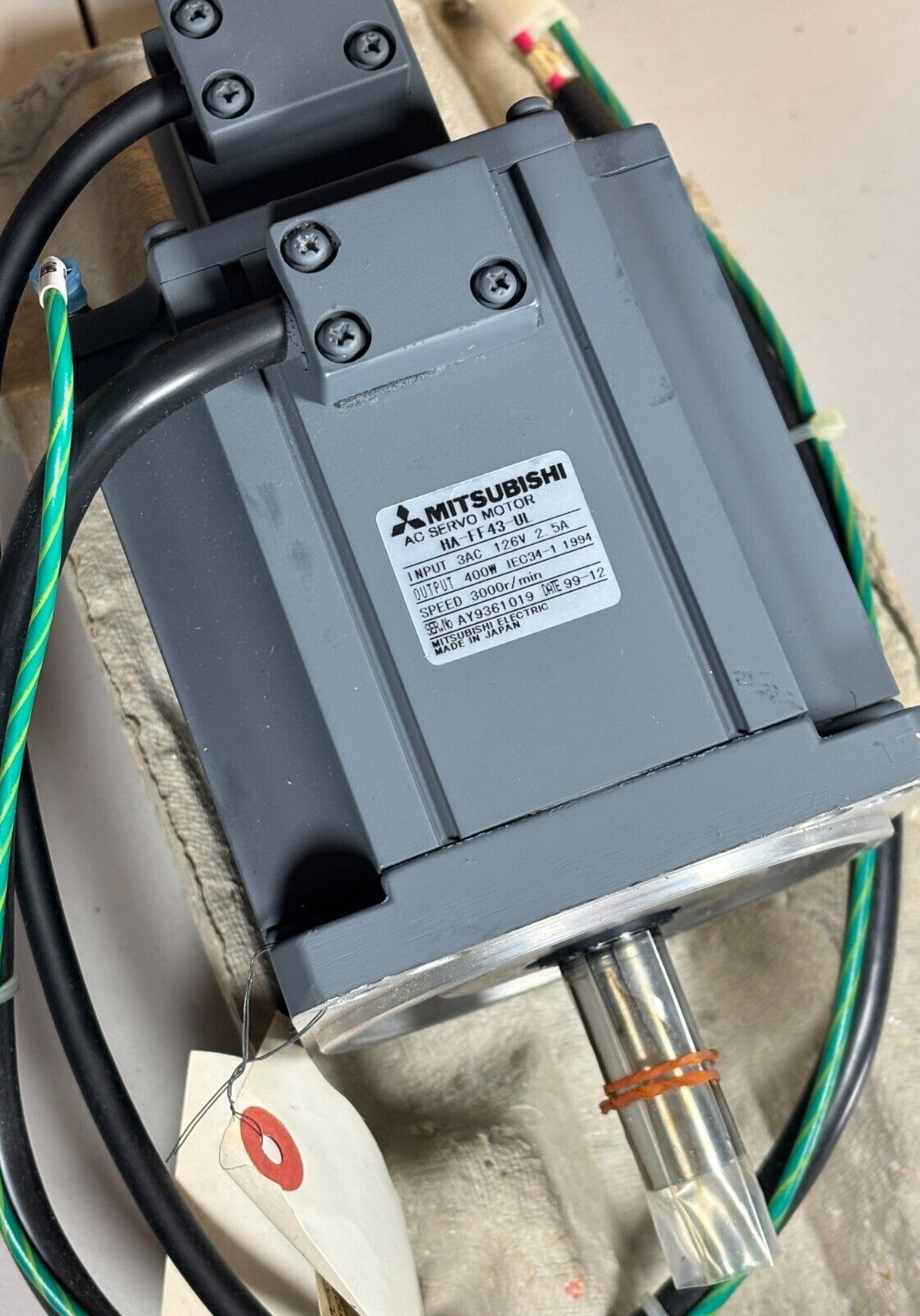 Brand New in Box MITSUBUSHI UL AC SERVO MOTOR HAFF43UL  400W 3000RPM