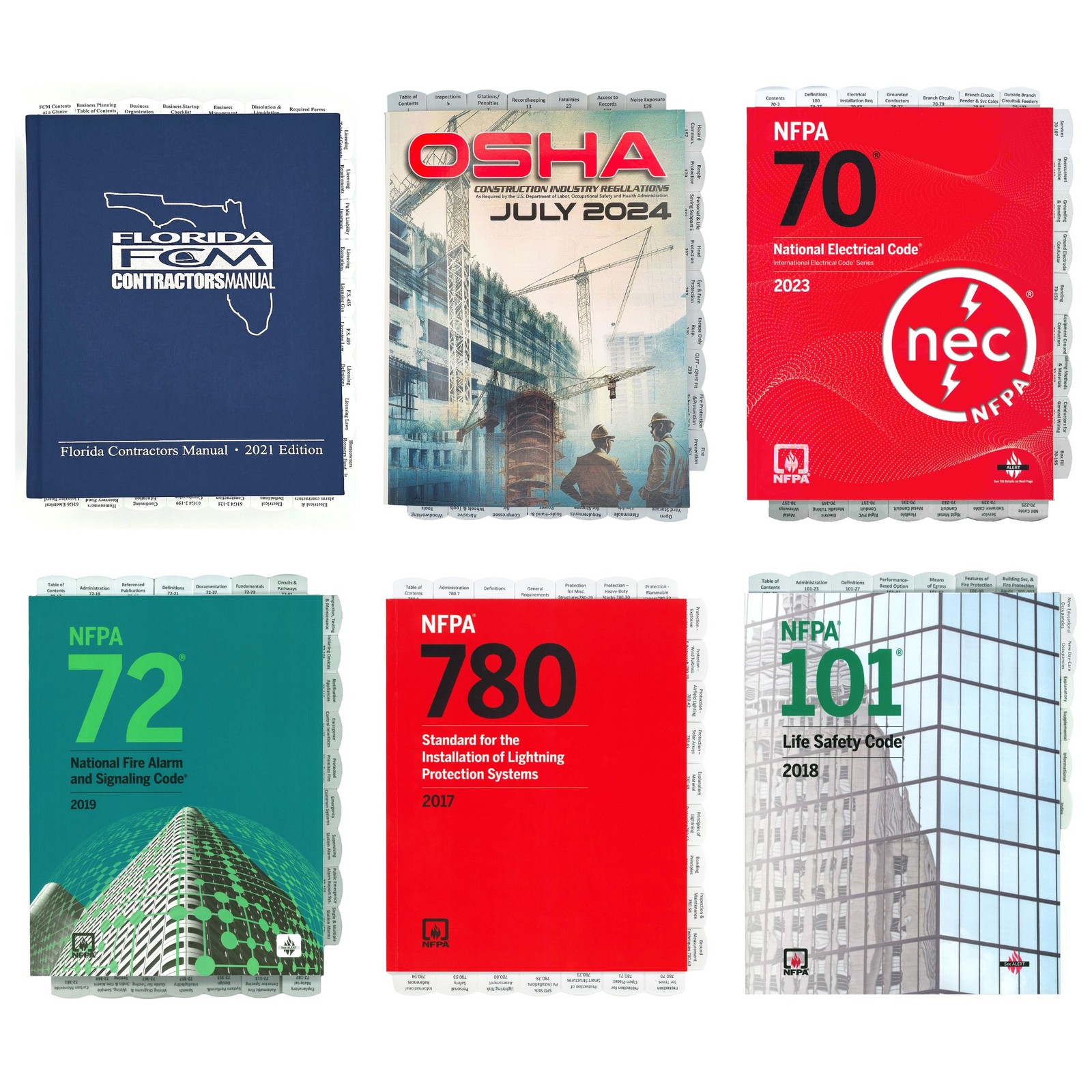 Highlighted and Tabbed - BOOK SET - FLORIDA - Residential Electrical Contractor