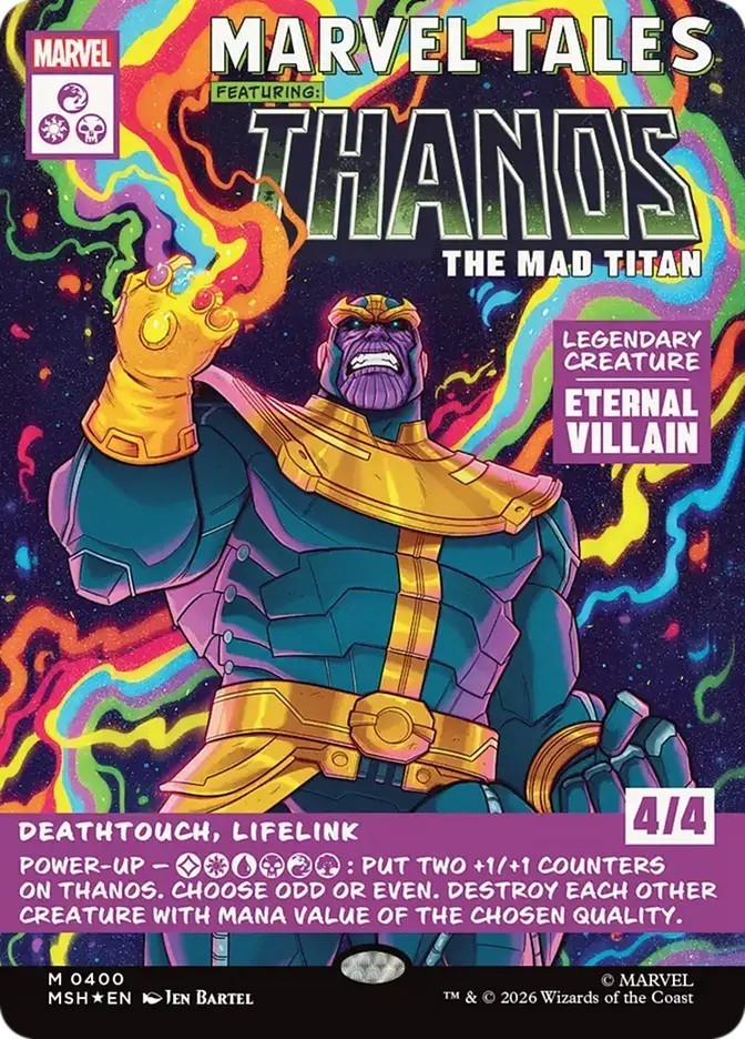 Thanos, the Mad Titan (Showcase) Foil Marvel Super Heroes Playtest Card