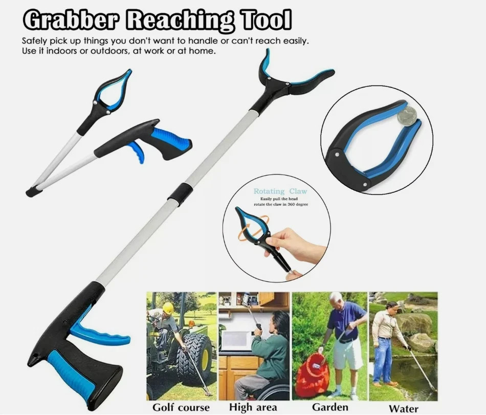Heavy Duty Grabber Tool Industrial Pick Up Stick Hand Grip Reach Trash Reacher