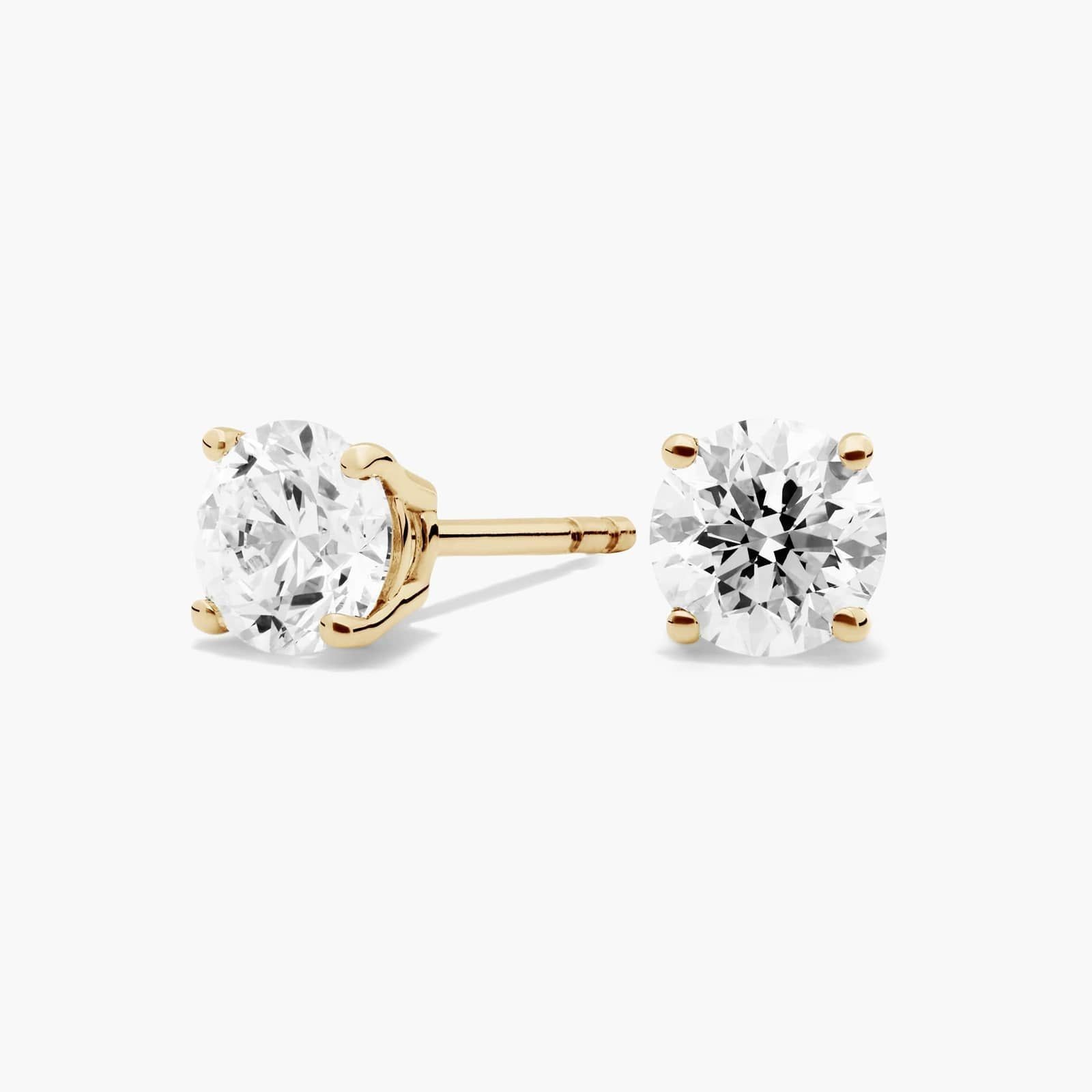 0.25-2.00ctw Round Cut EF/VS-VVS Lab Grown Diamond Solitaire Stud Earrings.