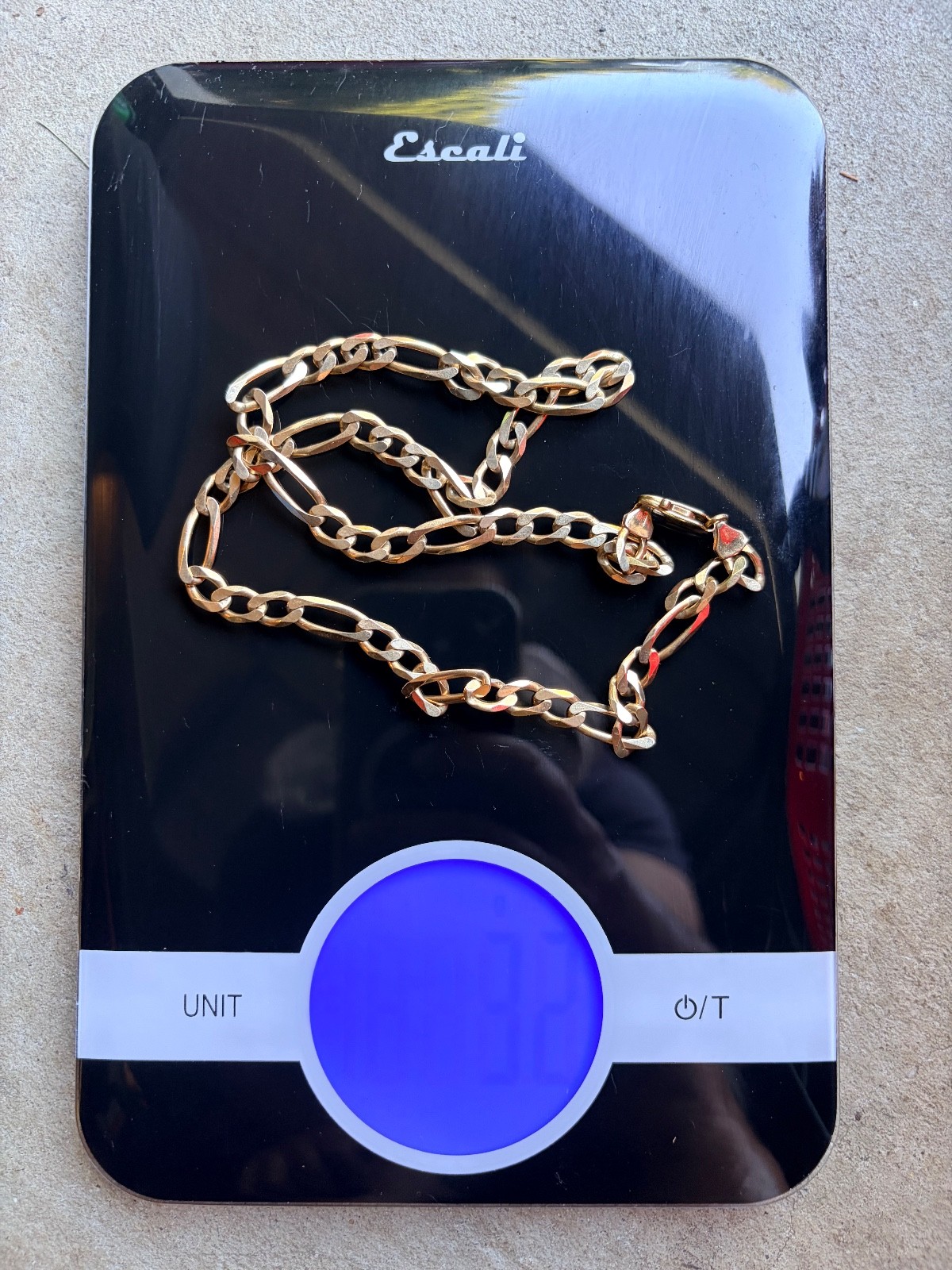 10kt solid gold necklace 21.5 inch 32gram 10kt solid gold necklace 21.5 inch 32gram