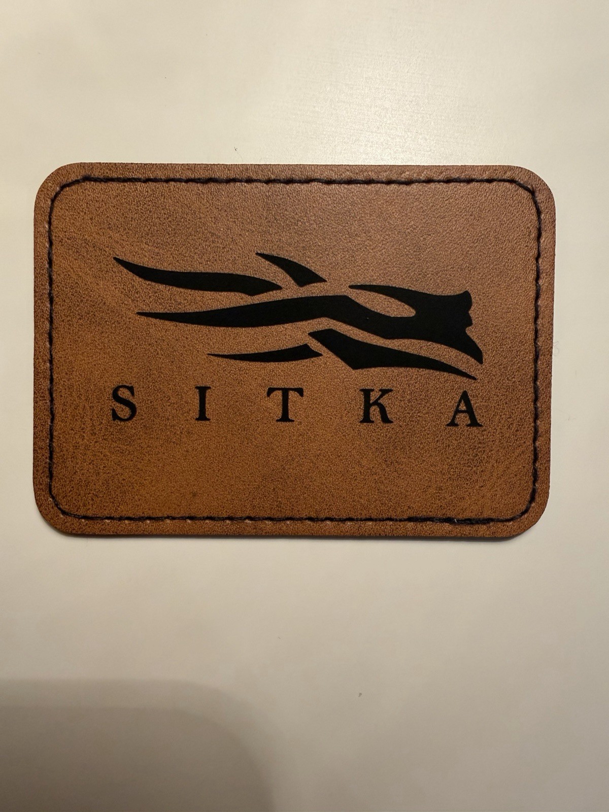 Sitka Logo Iron on Leatherette Patch 3.5” X 2.5” Custom Sitka Logo Iron on Leatherette Patch 3.5” X 2.5” Custom