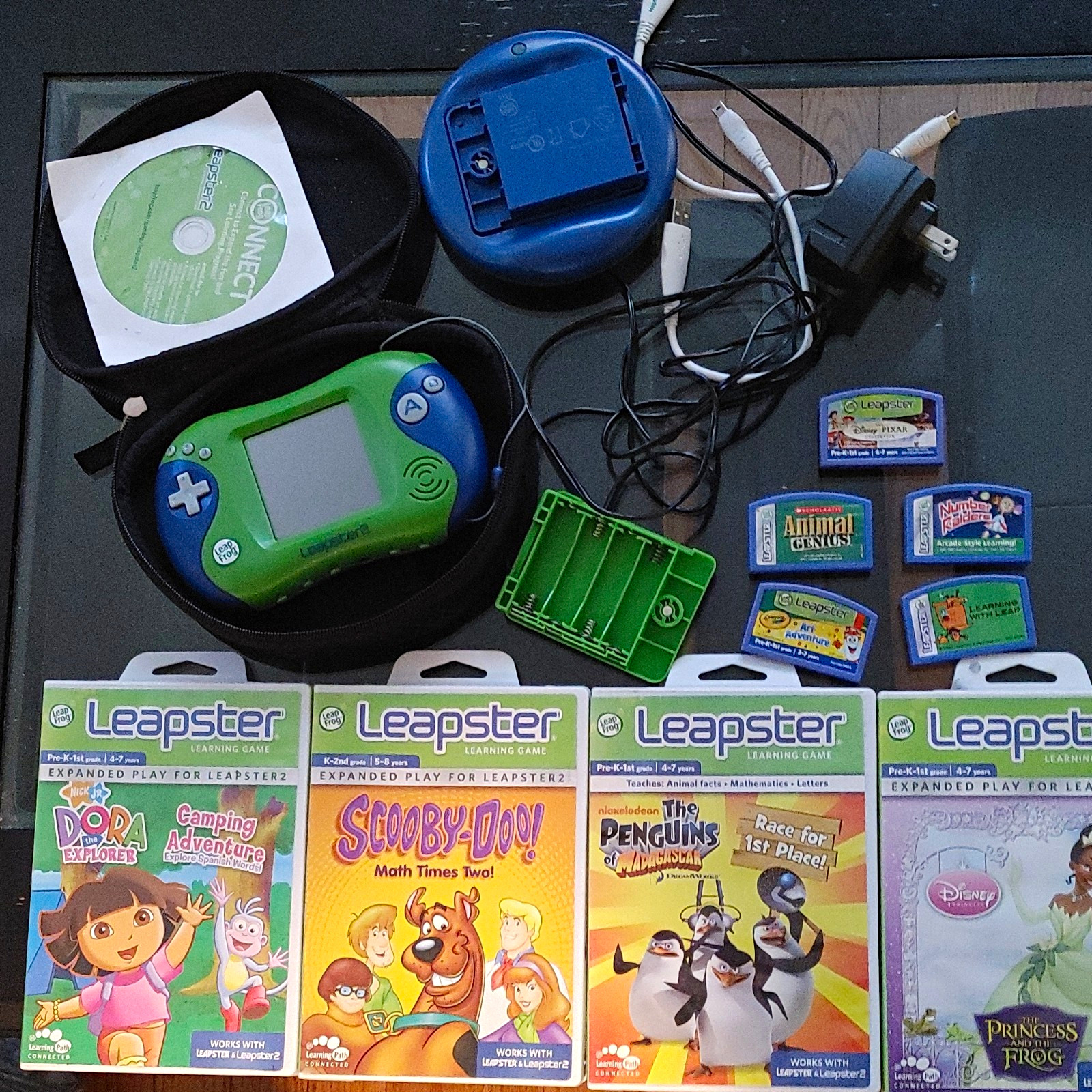 LeapFrog Leapster 2 Bundle w/9 Games, Case & AC Adapter Disney Pixar 4-7 Vintage LeapFrog Leapster 2 Bundle w/9 Games, Case & AC Adapter Disney Pixar 4-7 Vintage
