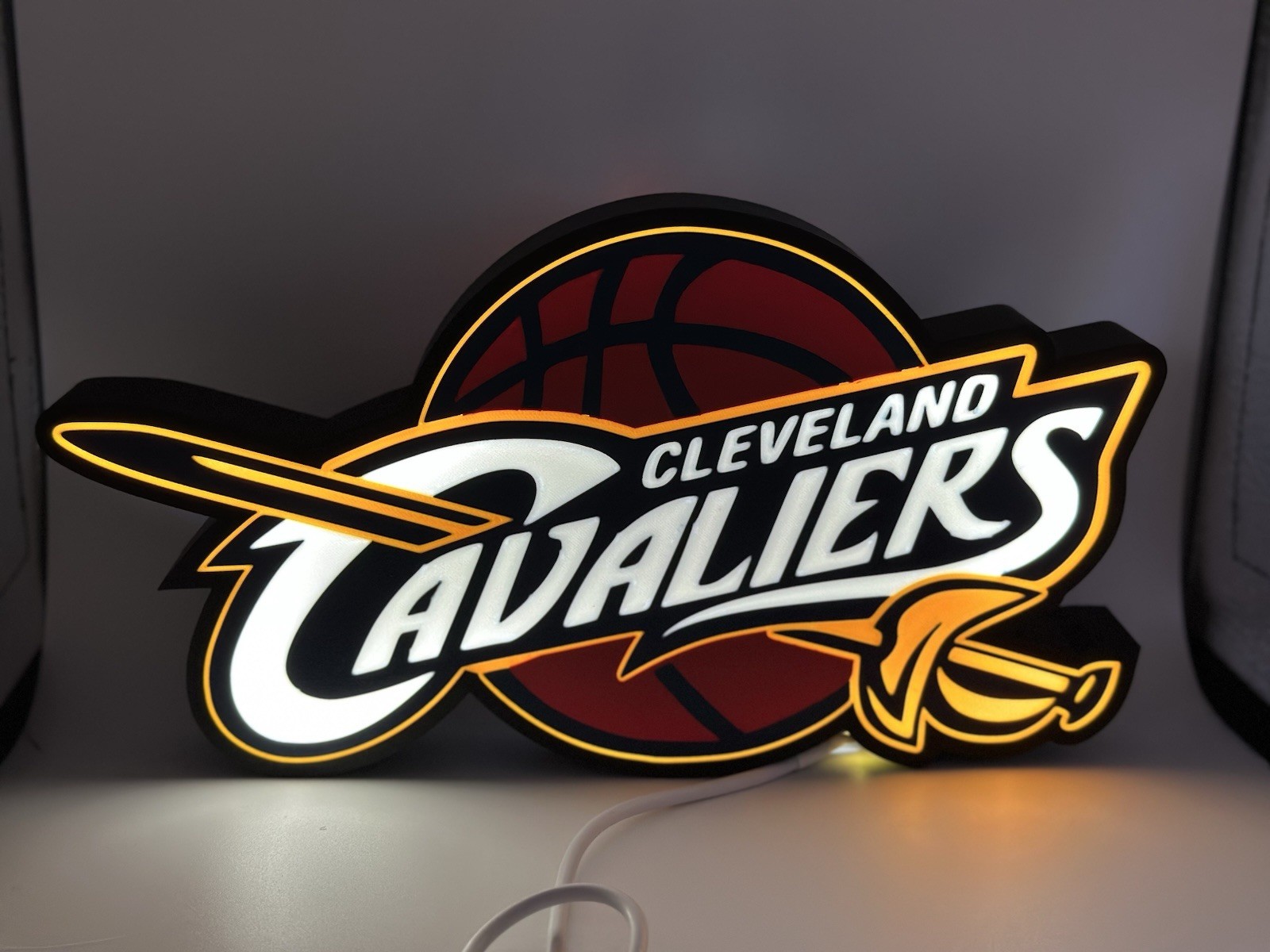 Cleveland Cavaliers Illuminated Display – 3D Printed LED Lightbox for NBA Fans