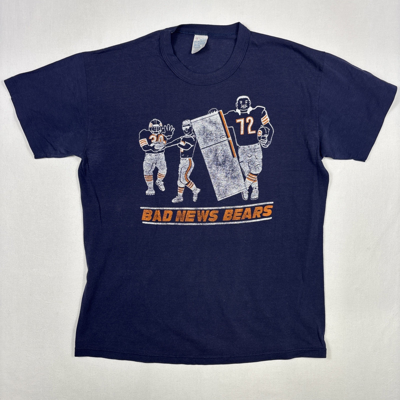 Vintage Chicago Bears Bad News Shirt Men\'s S-M Blue William Perry The Fridge 80s