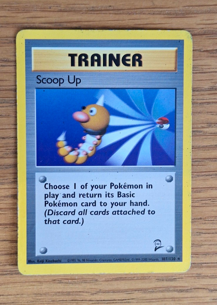 Pokemon Scoop Up 107/130 Base Set 2 Trainer Rare 1999-2000 Unlimited Pokemon Scoop Up 107/130 Base Set 2 Trainer Rare 1999-2000 Unlimited