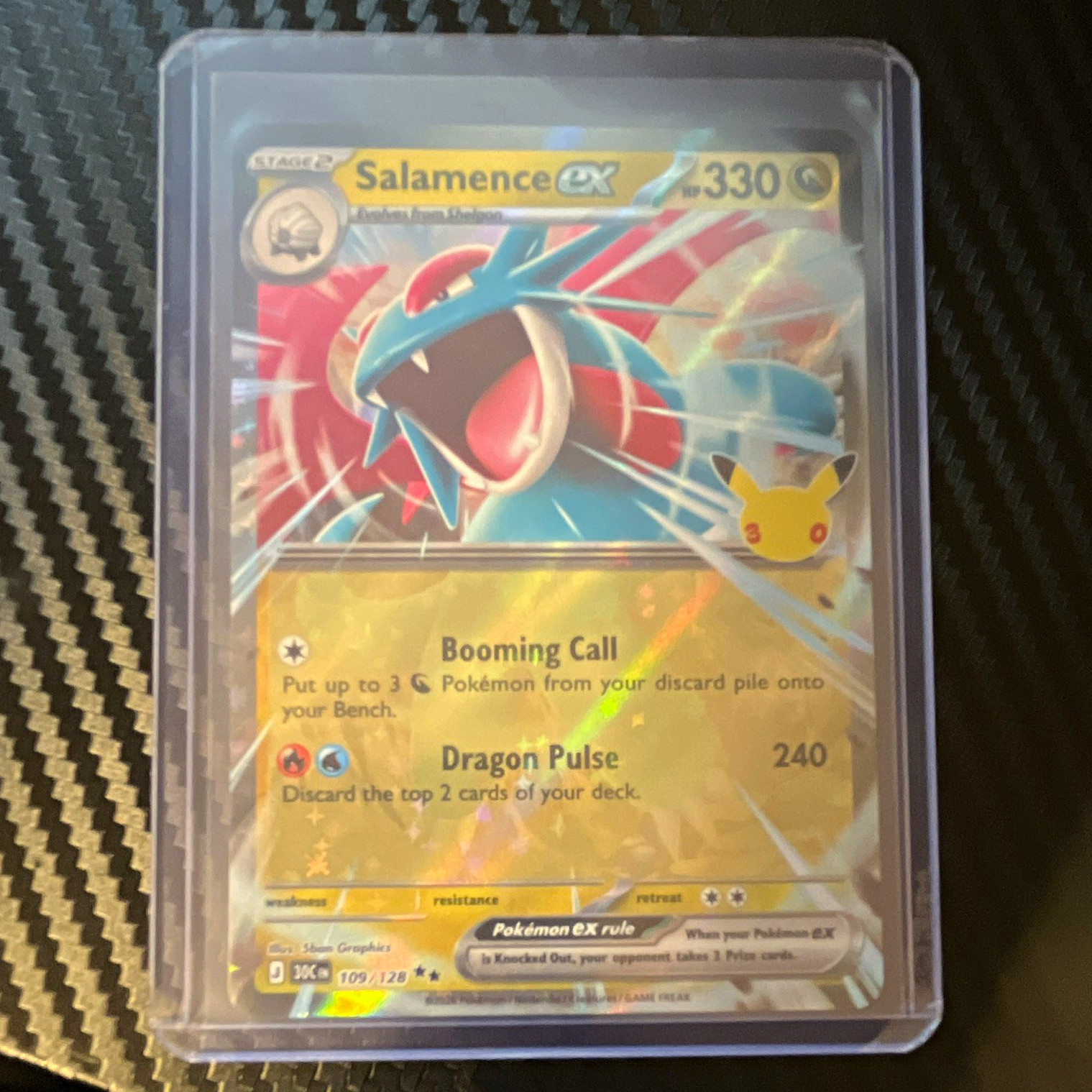 Pokemon TCG Salamence EX 109/128 XY Fates Collide Ultra Rare Full Art Holo