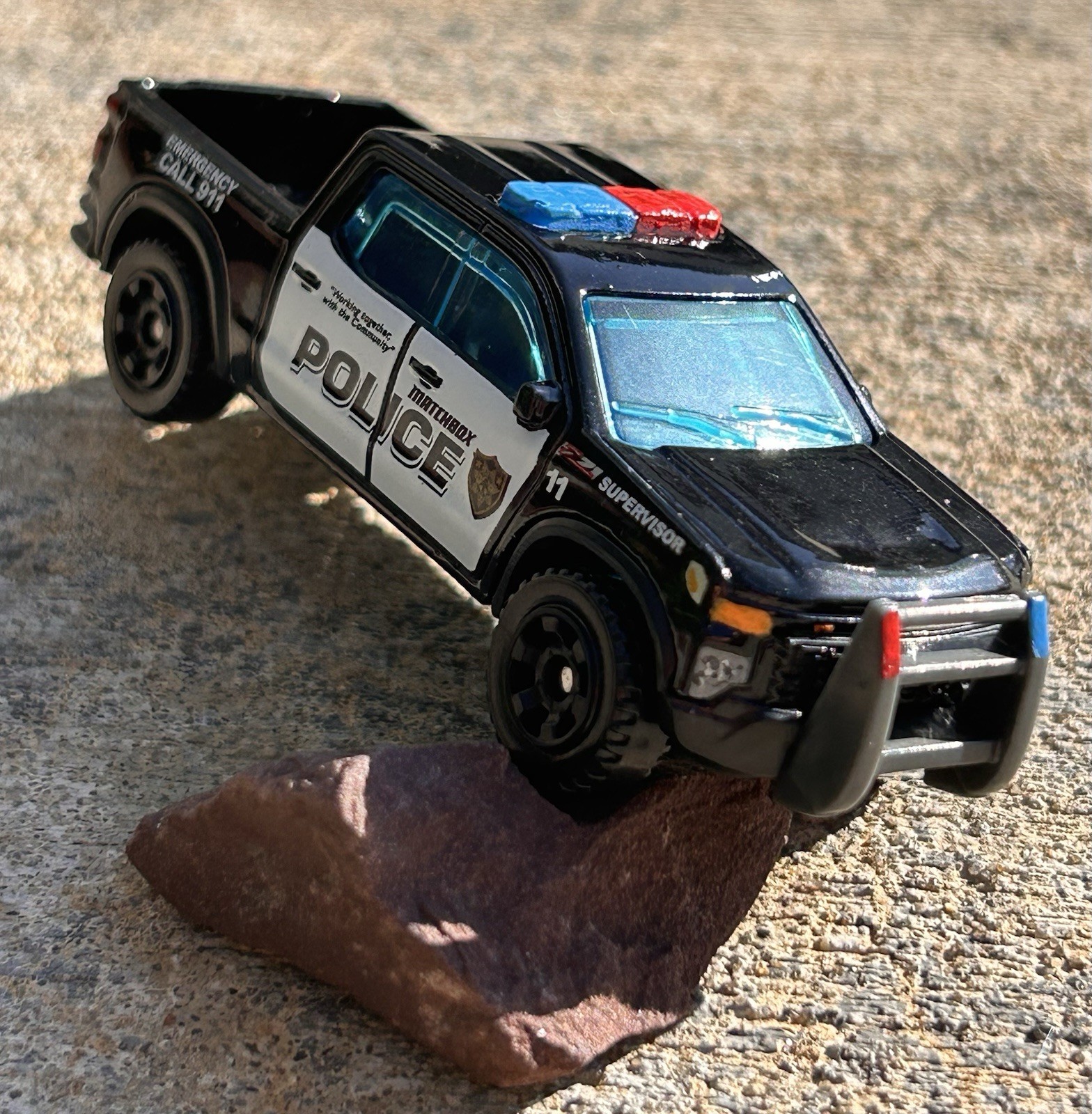Custom Matchbox 2024 Chevrolet Silverado PPV Emergency Police Car