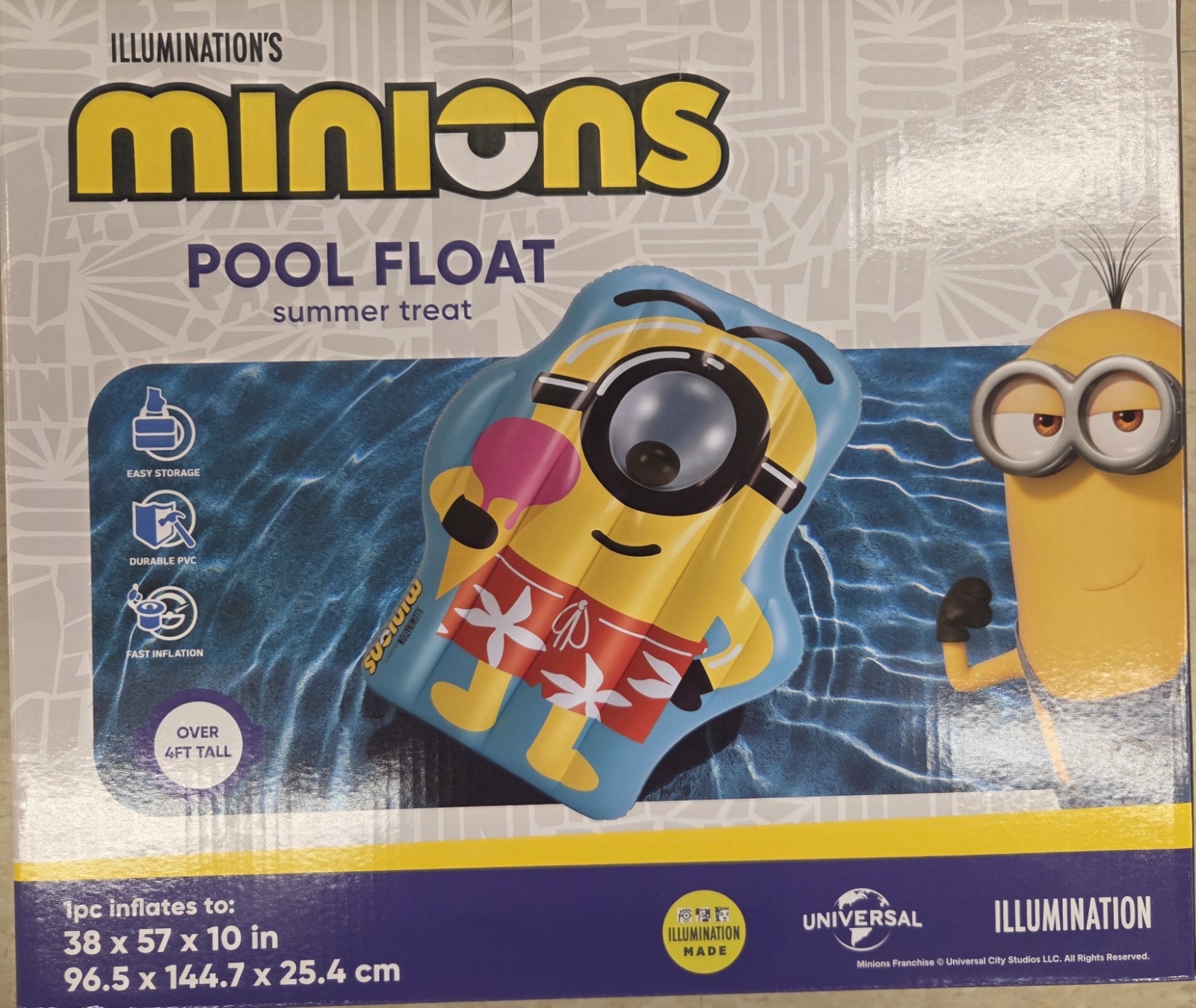 BigMouth Inc. Illumination Minions Pool Float Inflatable Swim Float 24-BPF-5946