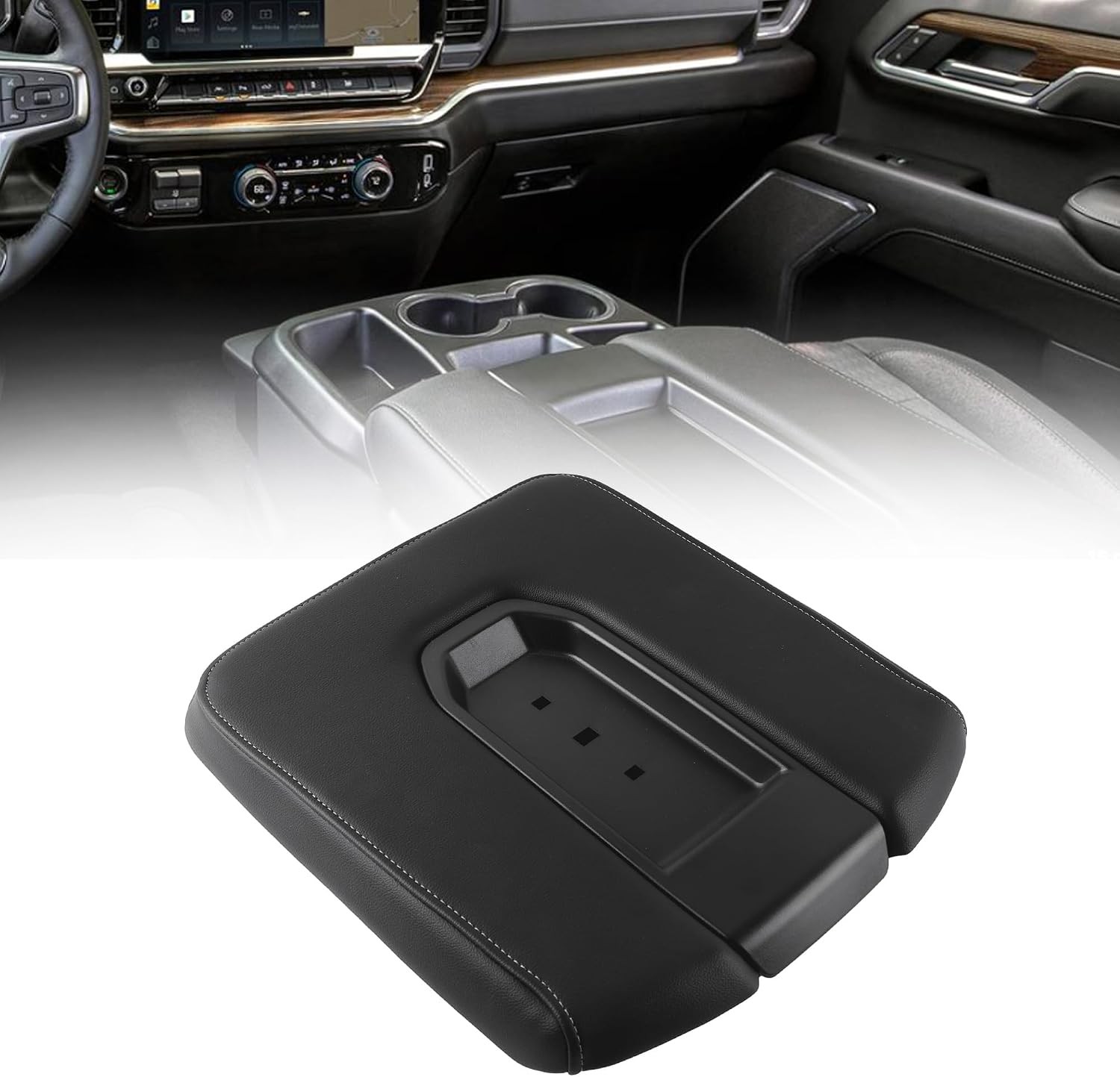 For 2019-2026 Chevy Silverado GMC Sierra Black Front Seat Armrest Lid 84714633