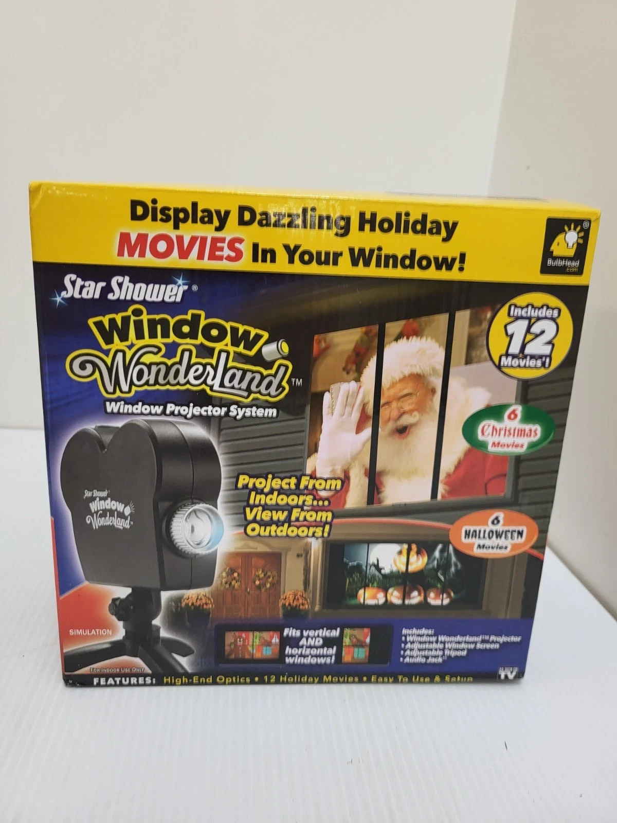 Bulbhead 11674 Star Shower Window Wonderland Projector - Black