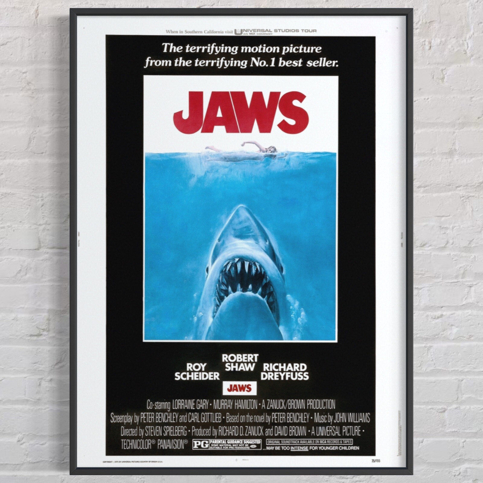 ‘JAWS’ Steven Spielberg Original 1975 Film Poster, Vintage Reprint 30”x40” ‘JAWS’ Steven Spielberg Original 1975 Film Poster, Vintage Reprint 30”x40”
