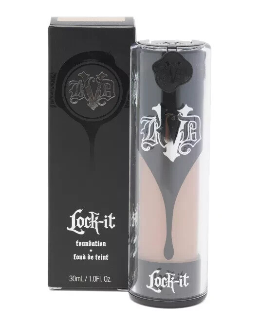 KVD Kat Von D Lock It Foundation 1.0 oz Light 45 warm New in box KVD Kat Von D Lock It Foundation 1.0 oz Light 45 warm New in box