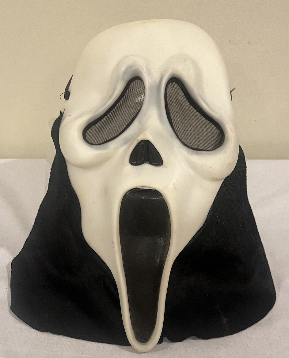 VTG Scream Ghost Face Mask No Hood Unlimited Halloween W/hooded Robe Costume