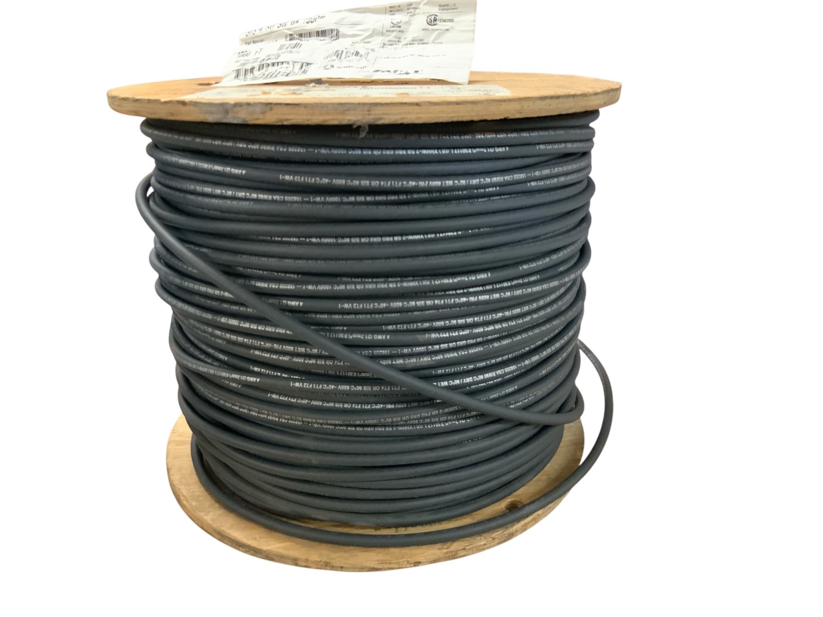 Southwire 4 AWG Tinned Copper SIS/XHHW‑2 Cable – 1,000‑Foot Reel