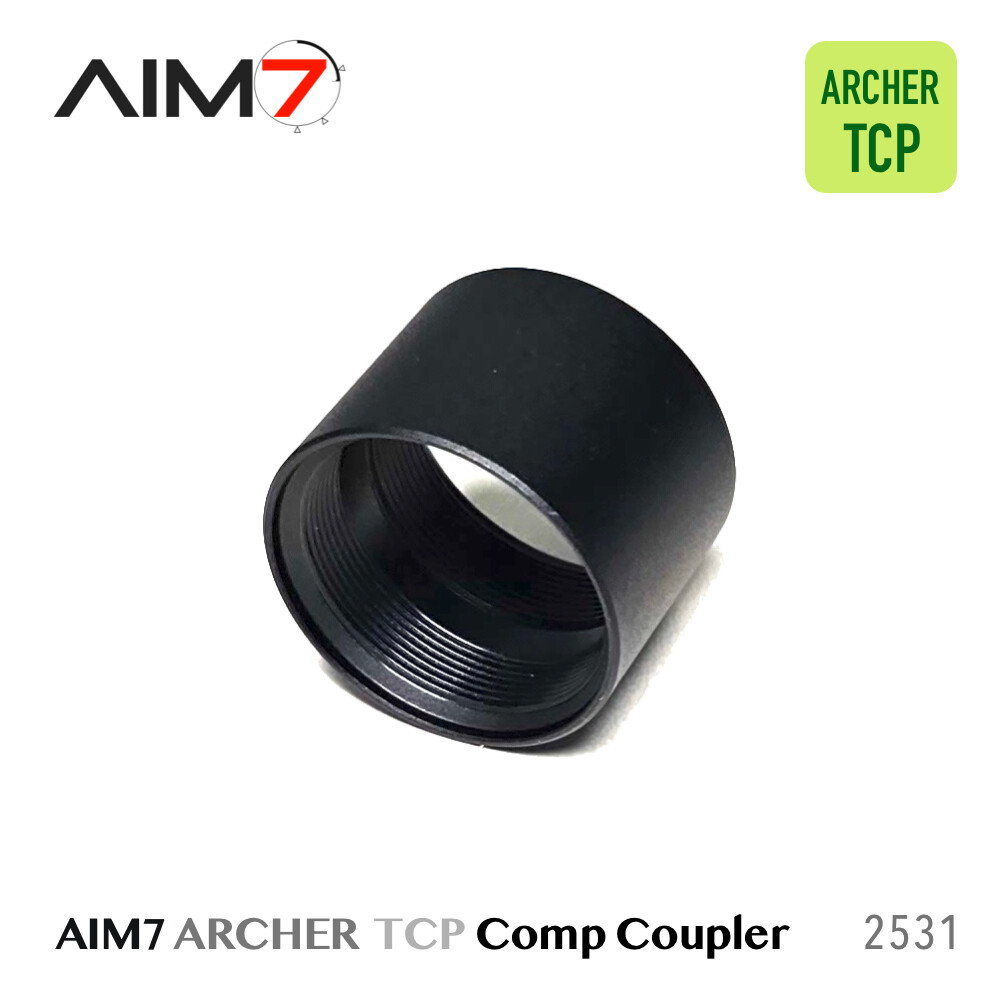 AIM7 ARCHER Modular Comp Spacer Coupler Extension 1-1/8x28 TPI Aluminum ARCHER-T