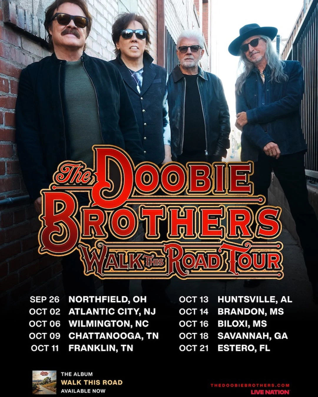 The Doobie Brothers North American Tour 2026 Poster