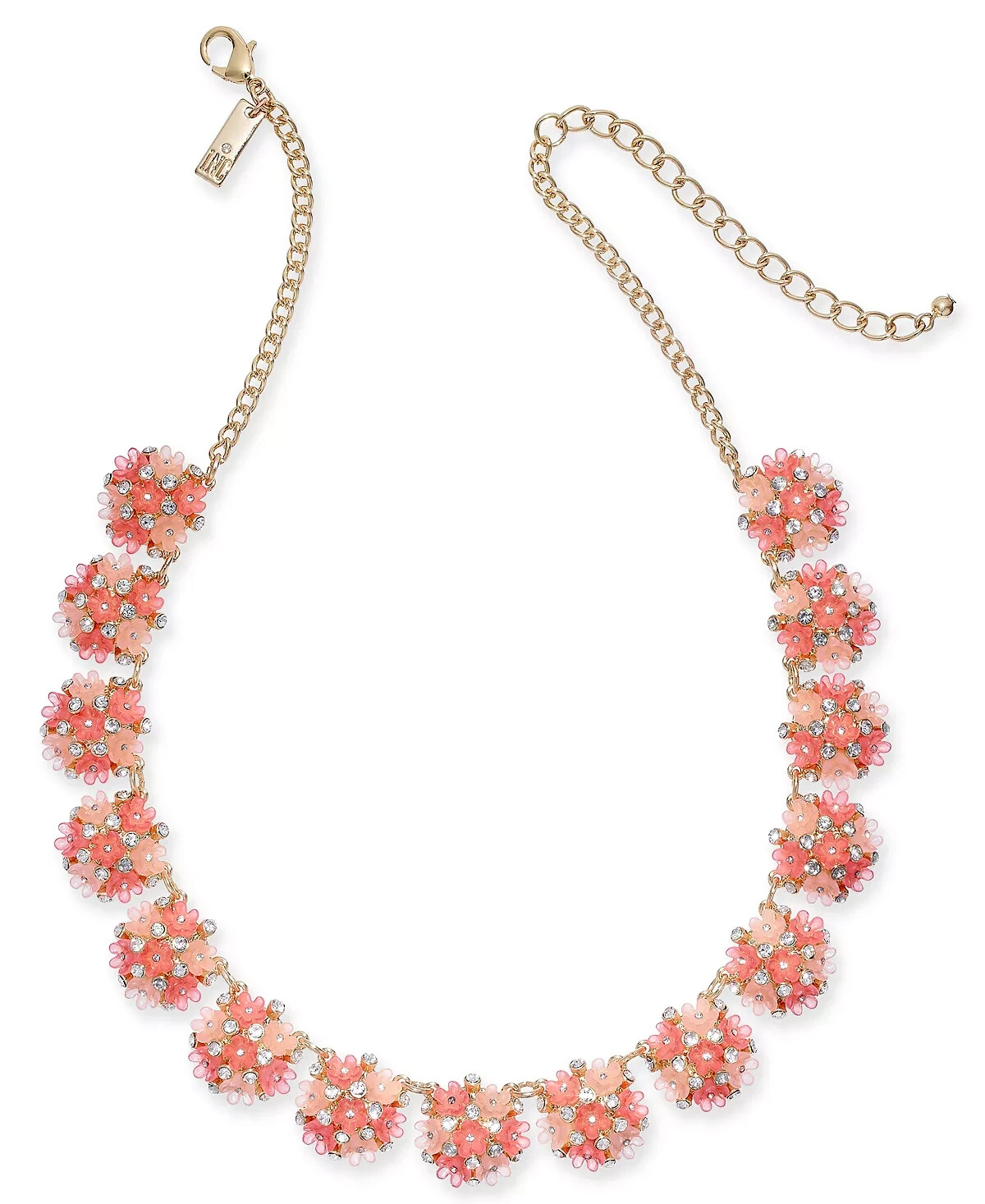 INC Gold-Tone Pavé Flower Strand Necklace, 17\ INC Gold-Tone Pavé Flower Strand Necklace, 17\