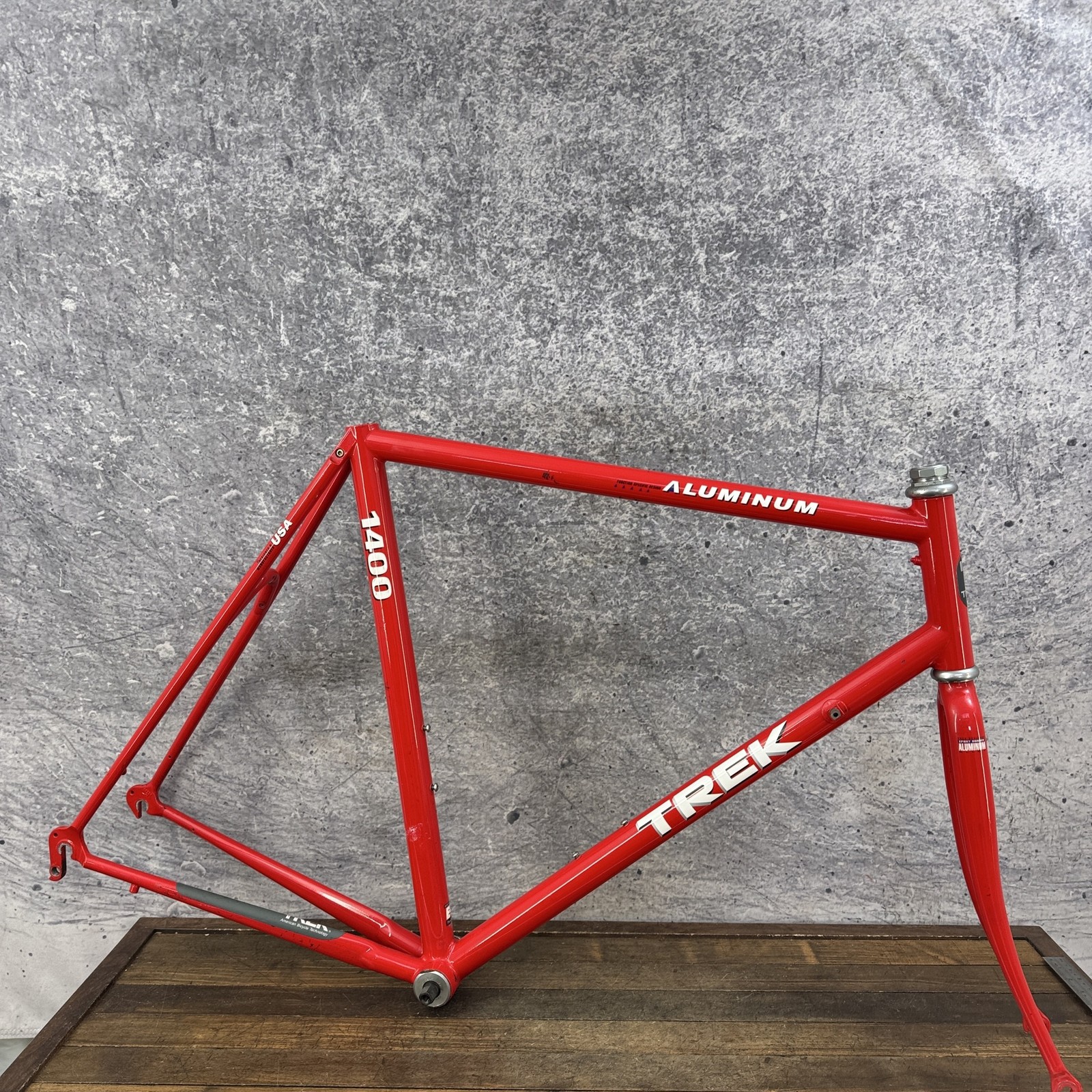 Vintage Trek 1400 Road Bike Frame 59cm 23 Red USA 1990s 7000 Alloy 700c 130 90s