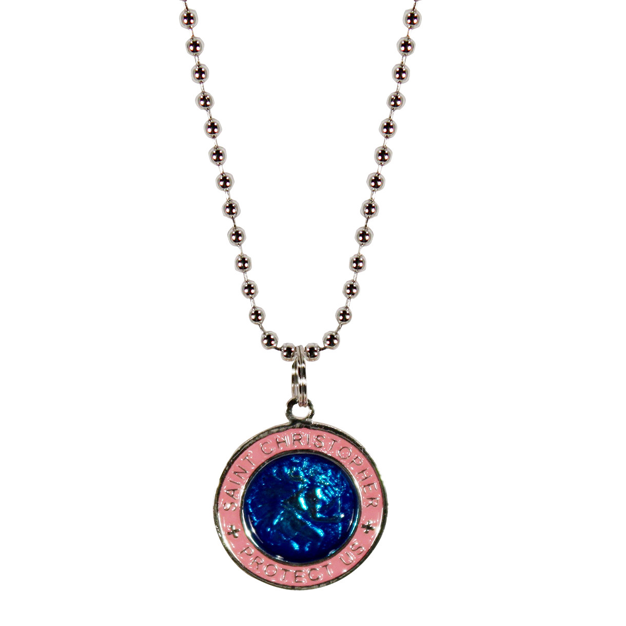 Beach Saint Small St. Christopher Necklace Medal - Penny Size Surf Necklace -New