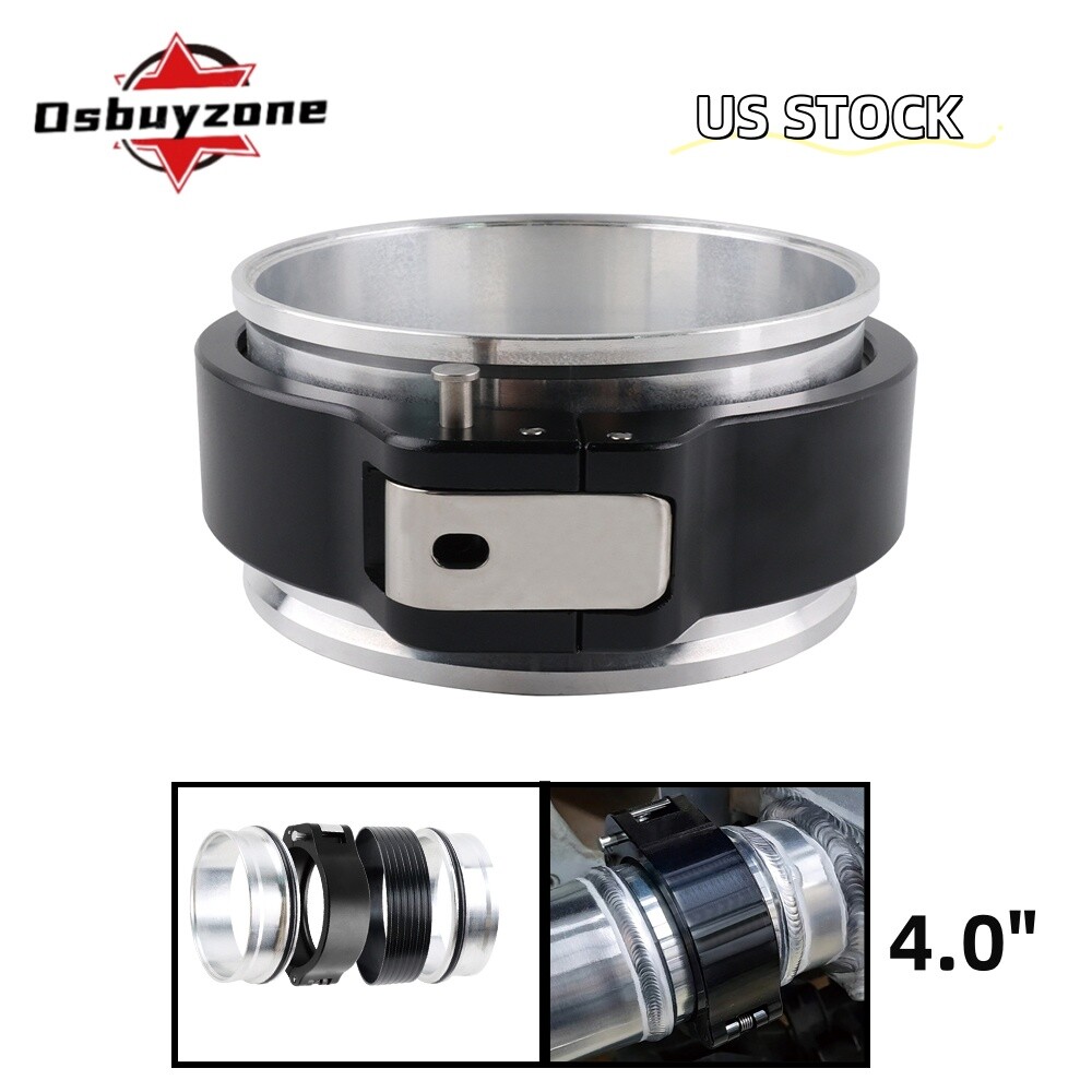 4'' Black Universal HD Pinless Clamp Assembly 4.0 Inch O.D. Tubing HD Aluminum