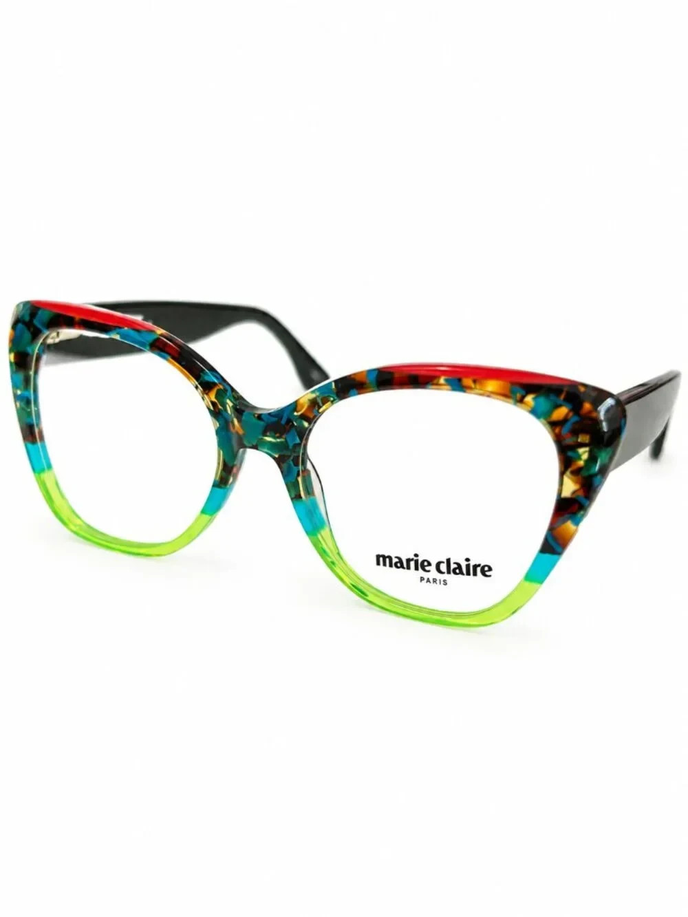 Marie Claire Paris MC6306 Turquoise/Lime 53-16-140 Eyeglass Frames Marie Claire Paris MC6306 Turquoise/Lime 53-16-140 Eyeglass Frames