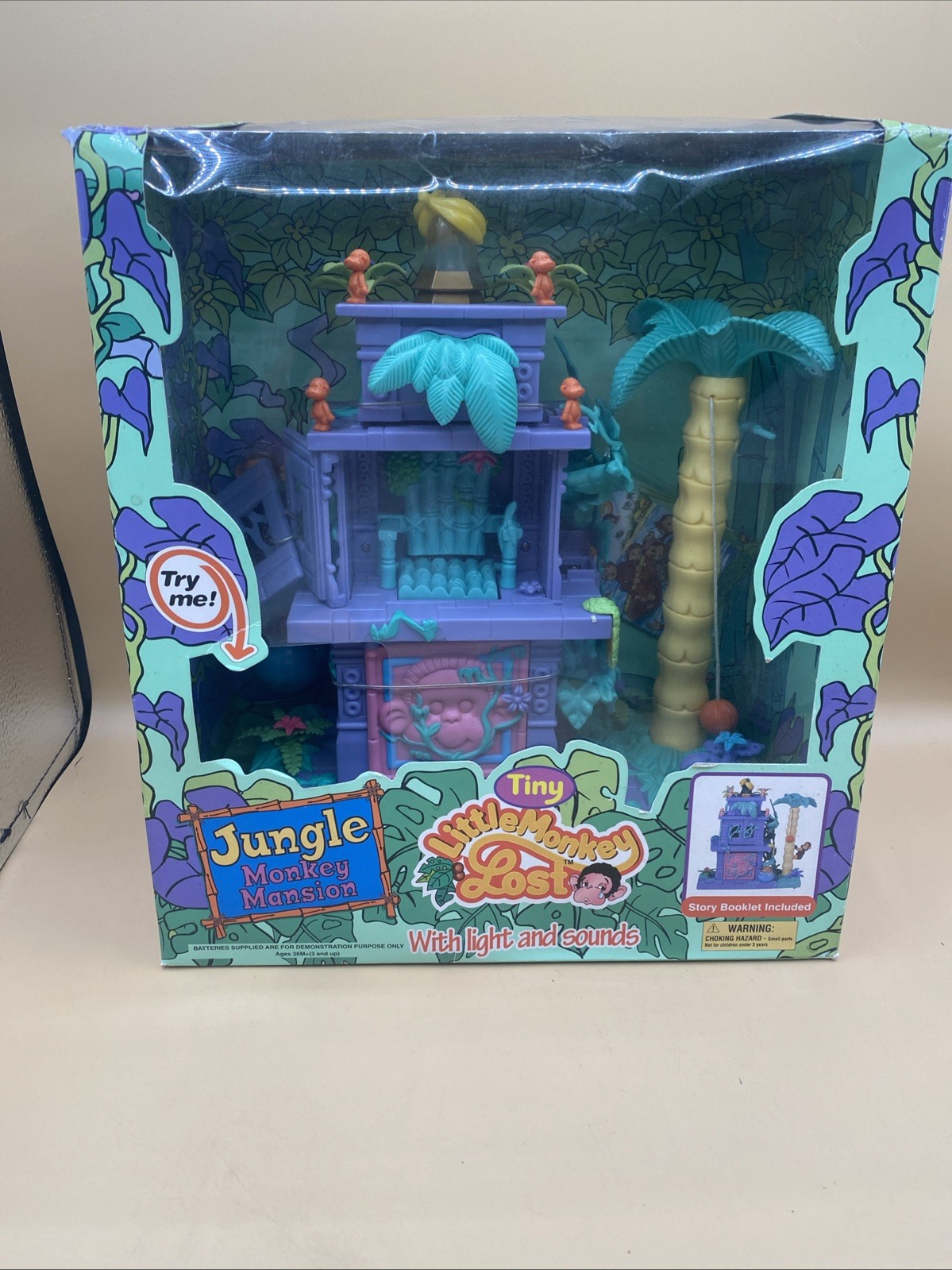 Rare Hosung Tiny Little Monkey Lost 1997 Jungle Monkey Mansion 