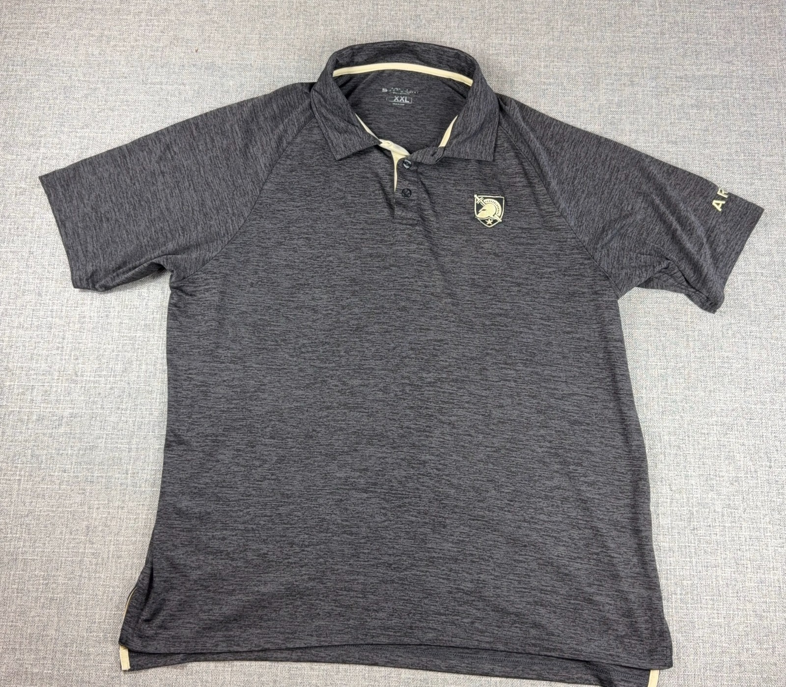 Army Black Knights West Point Mens XXL Polo Gray Heather Performance Shirt